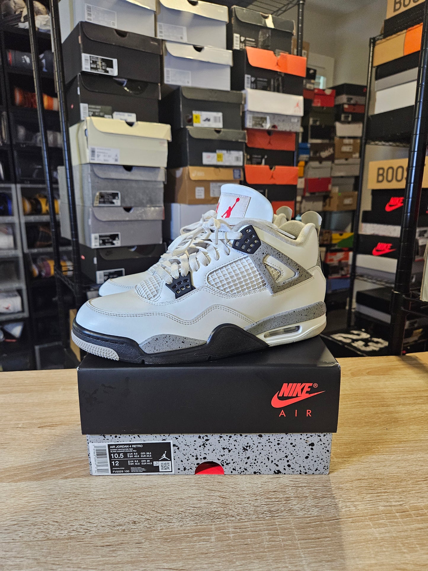 Size 10.5 - AJ 4 Retro OG 2025 White Cement