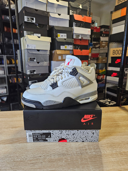 Size 10.5 - AJ 4 Retro OG 2025 White Cement