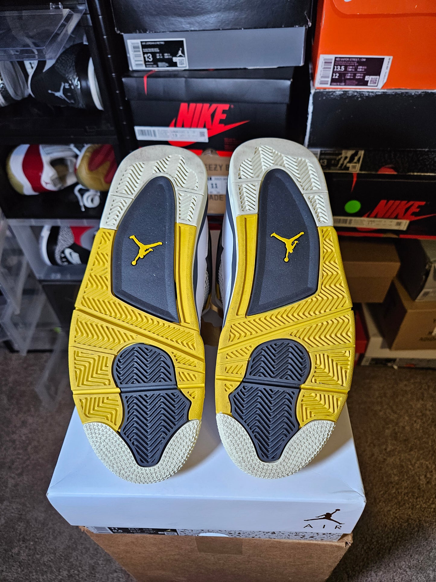Size 11W/9.5M - AJ 4 Retro Vivid Sulfur