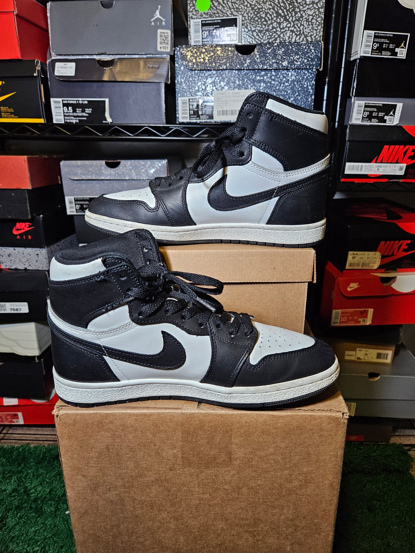Size 8.5 - AJ 1 Retro '85 OG High Black White