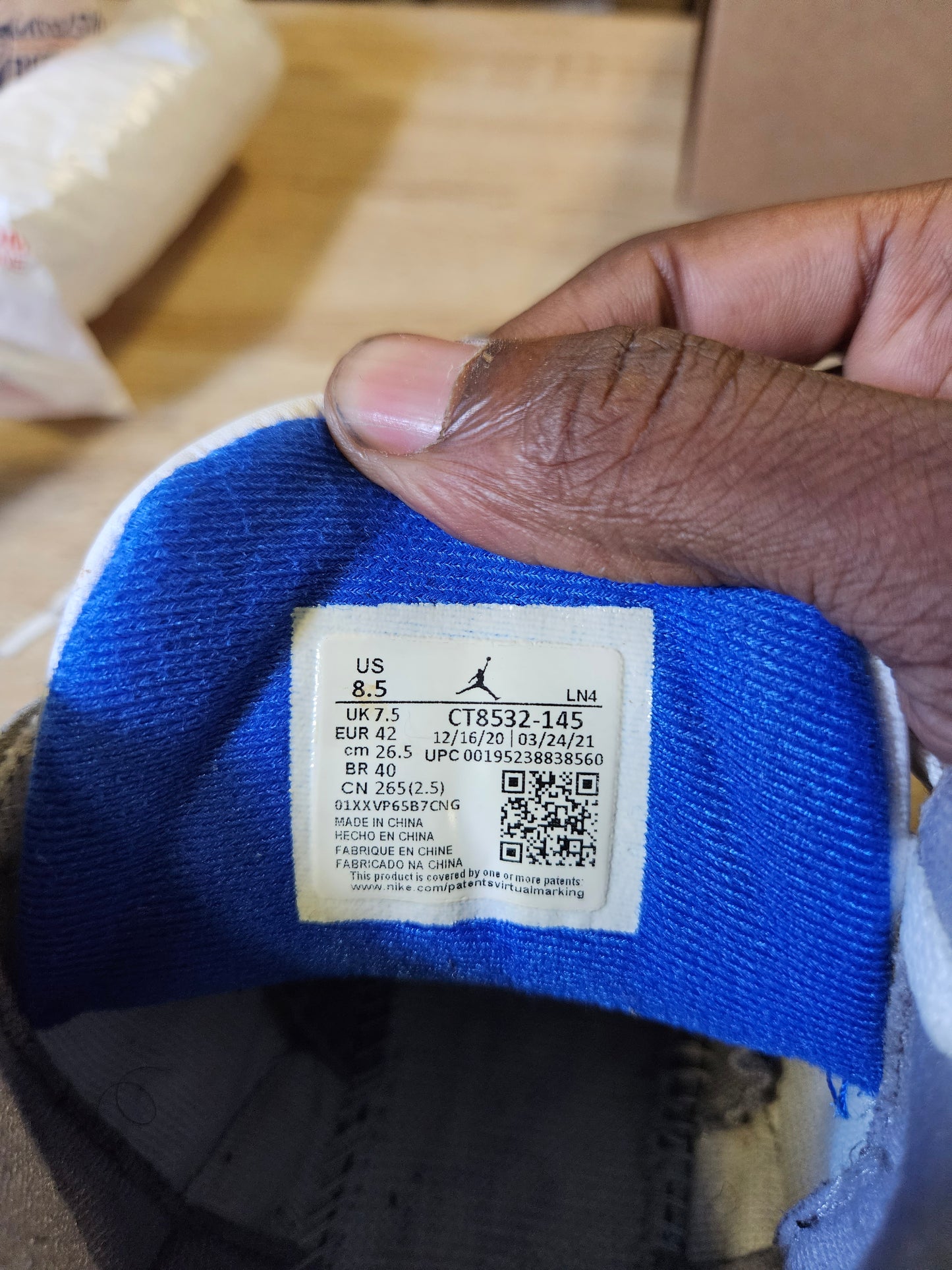 Size 8.5 - AJ 3 Retro Mid Racer Blue