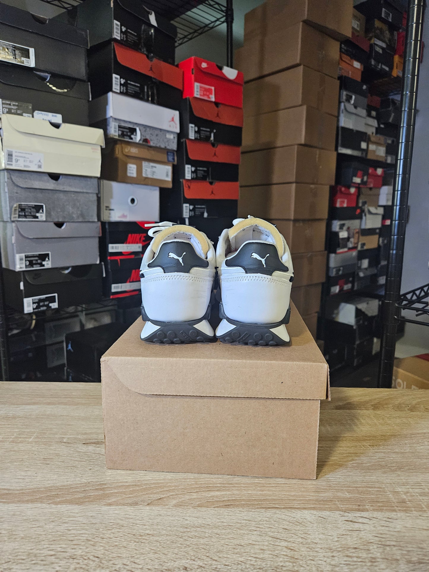 Size 9.5 - PUMA Future Rider Twofold White Black