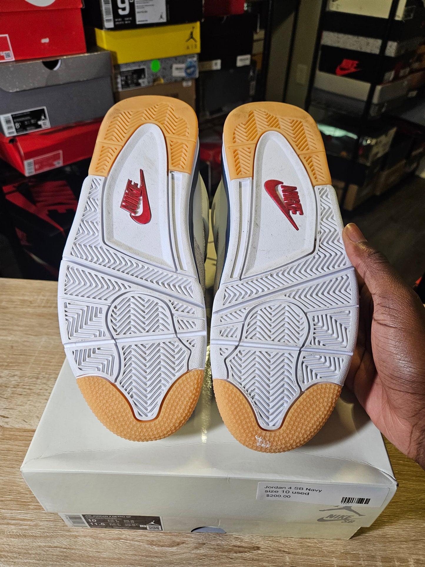 Size 10 - SB x AJ 4 Retro SP Navy