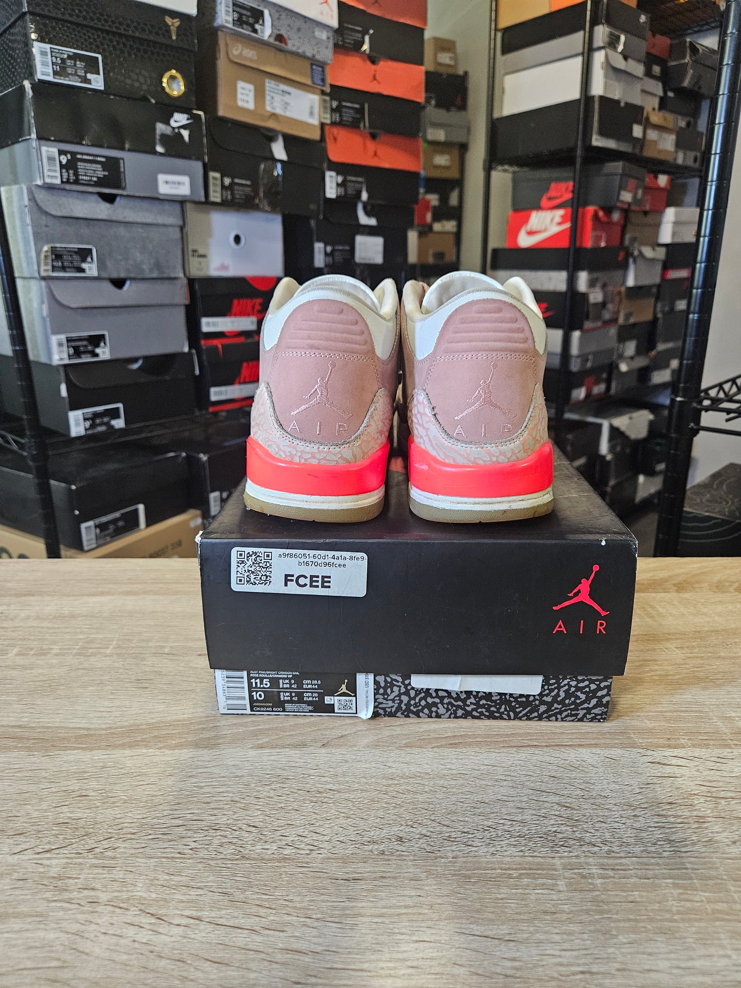 Size 10 - AJ 3 Retro Rust Pink