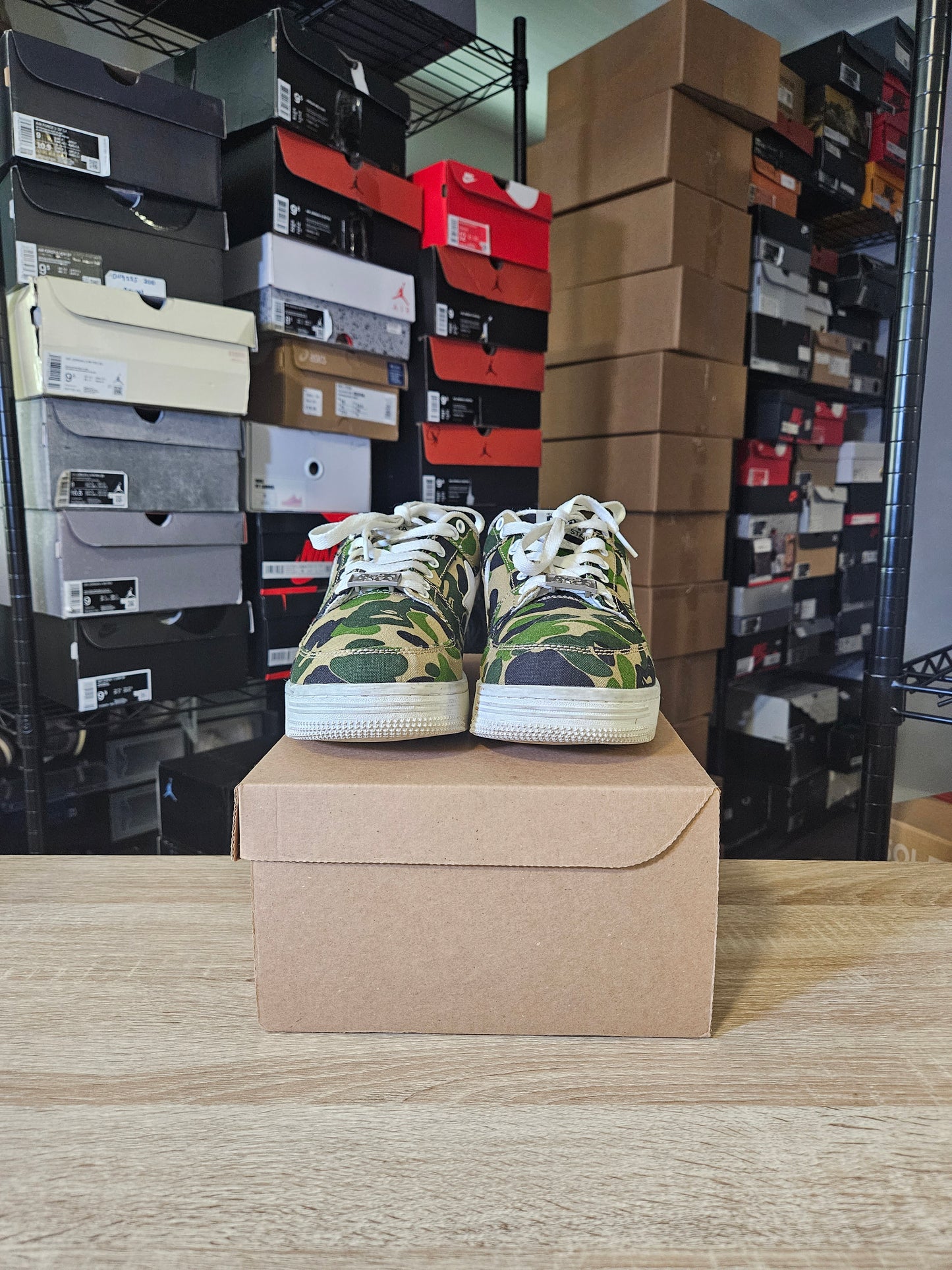 Size 10.5 - A Bathing Ape Bapesta Low ABC Camo