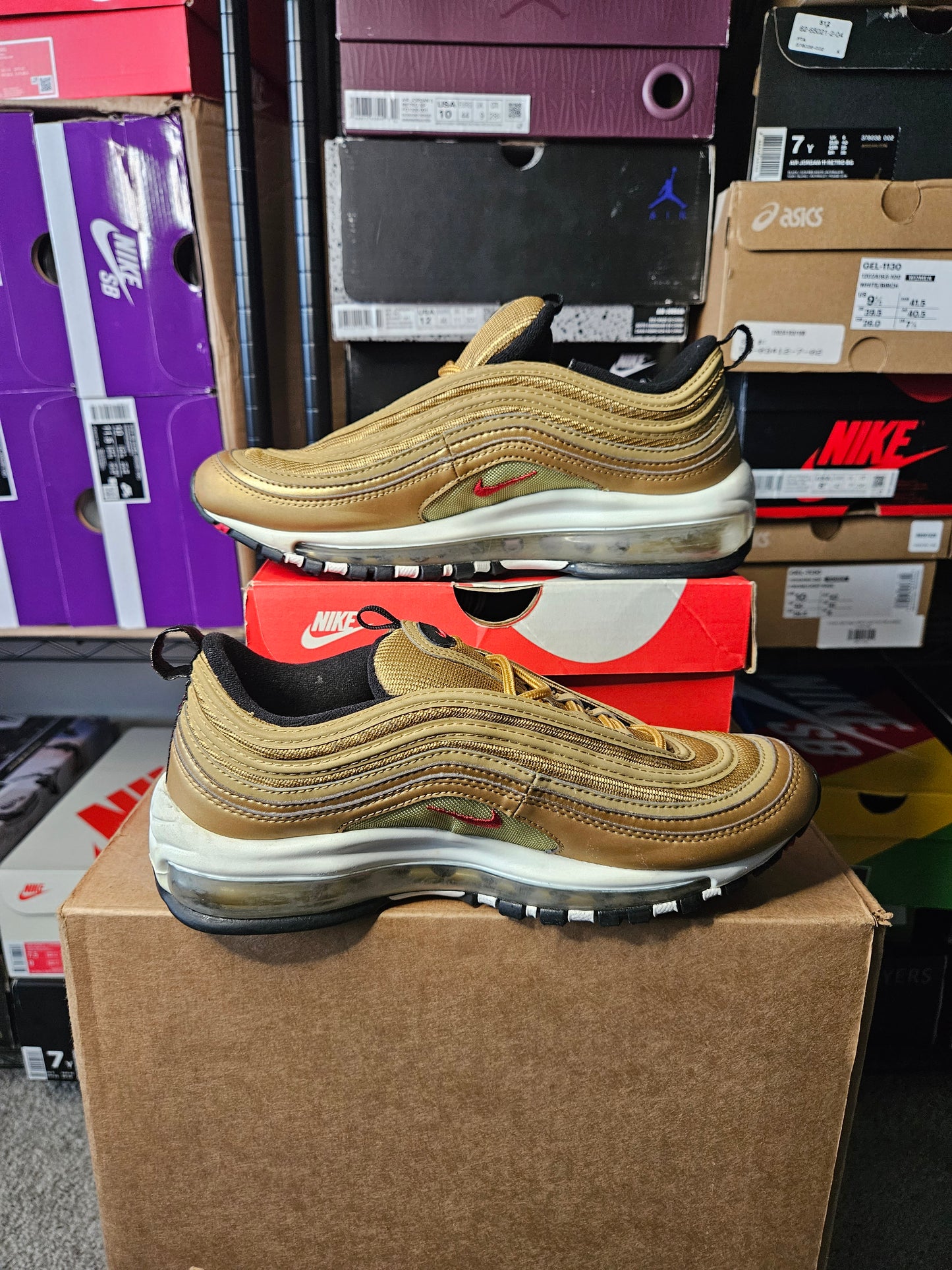 Size 7 - Air Max 97 OG QS Metallic Gold