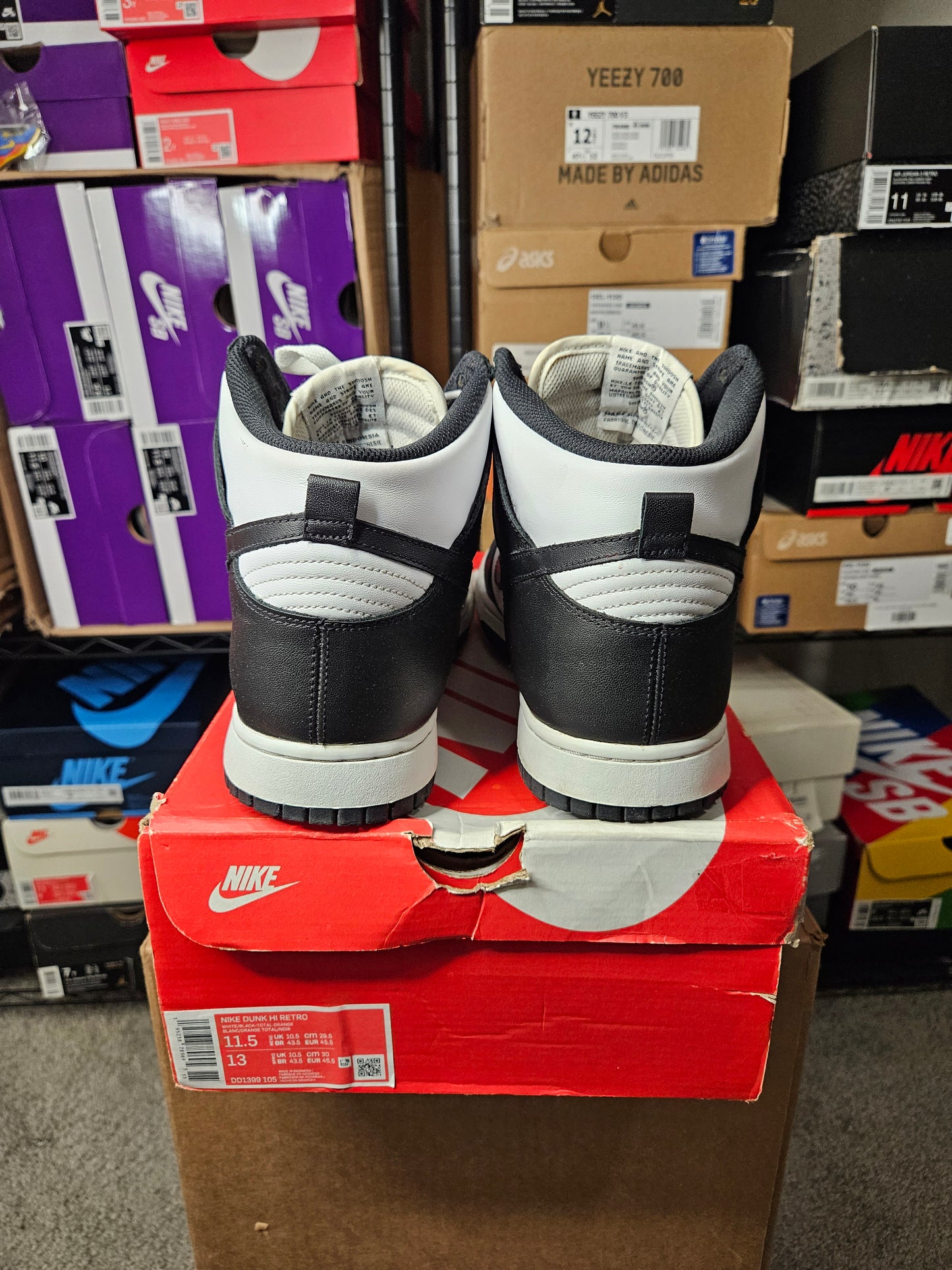 Size 11.5 - Dunk High Black White