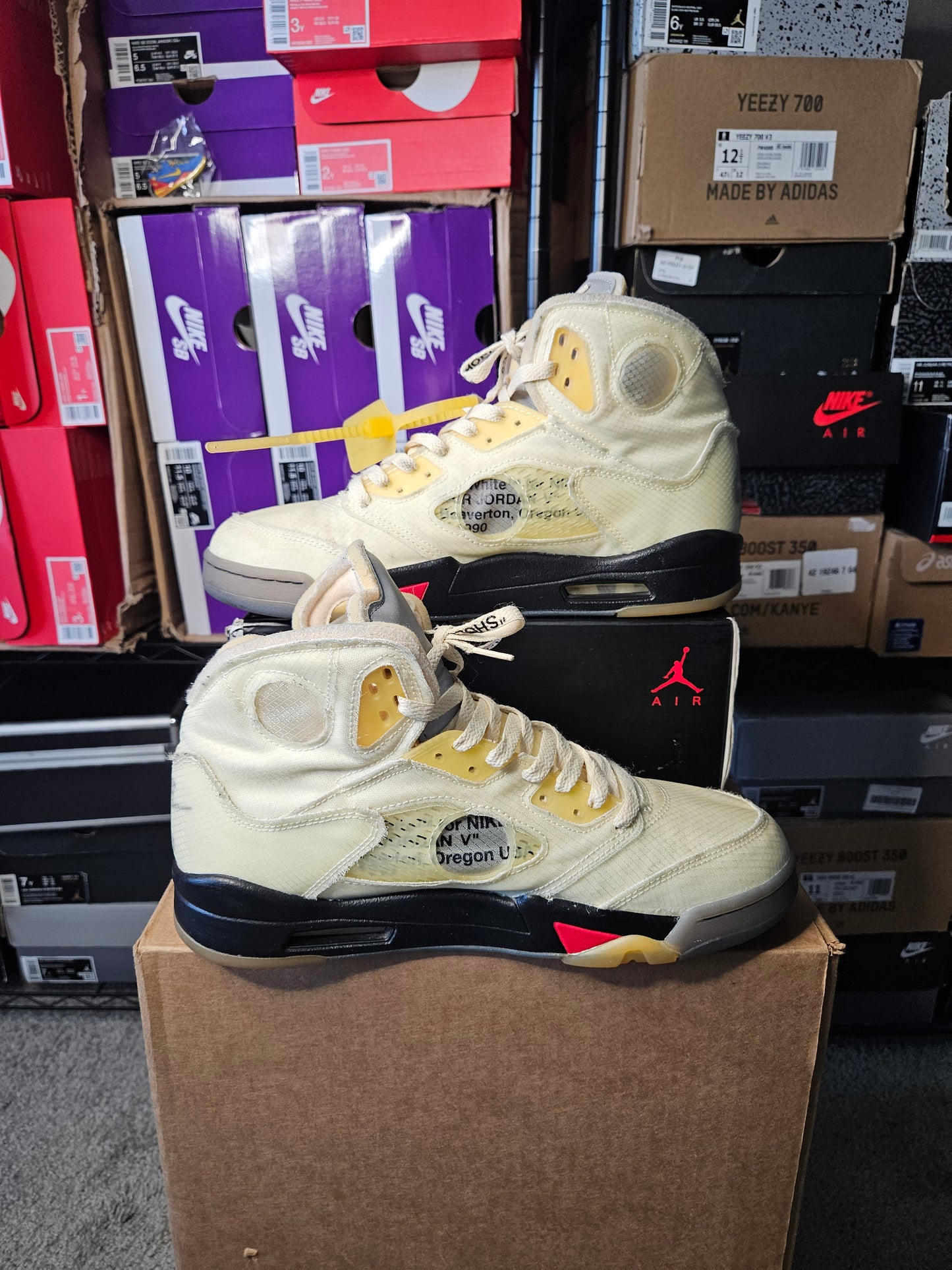 Size 10.5 - AJ 5 SP x Off-White Mid Sail