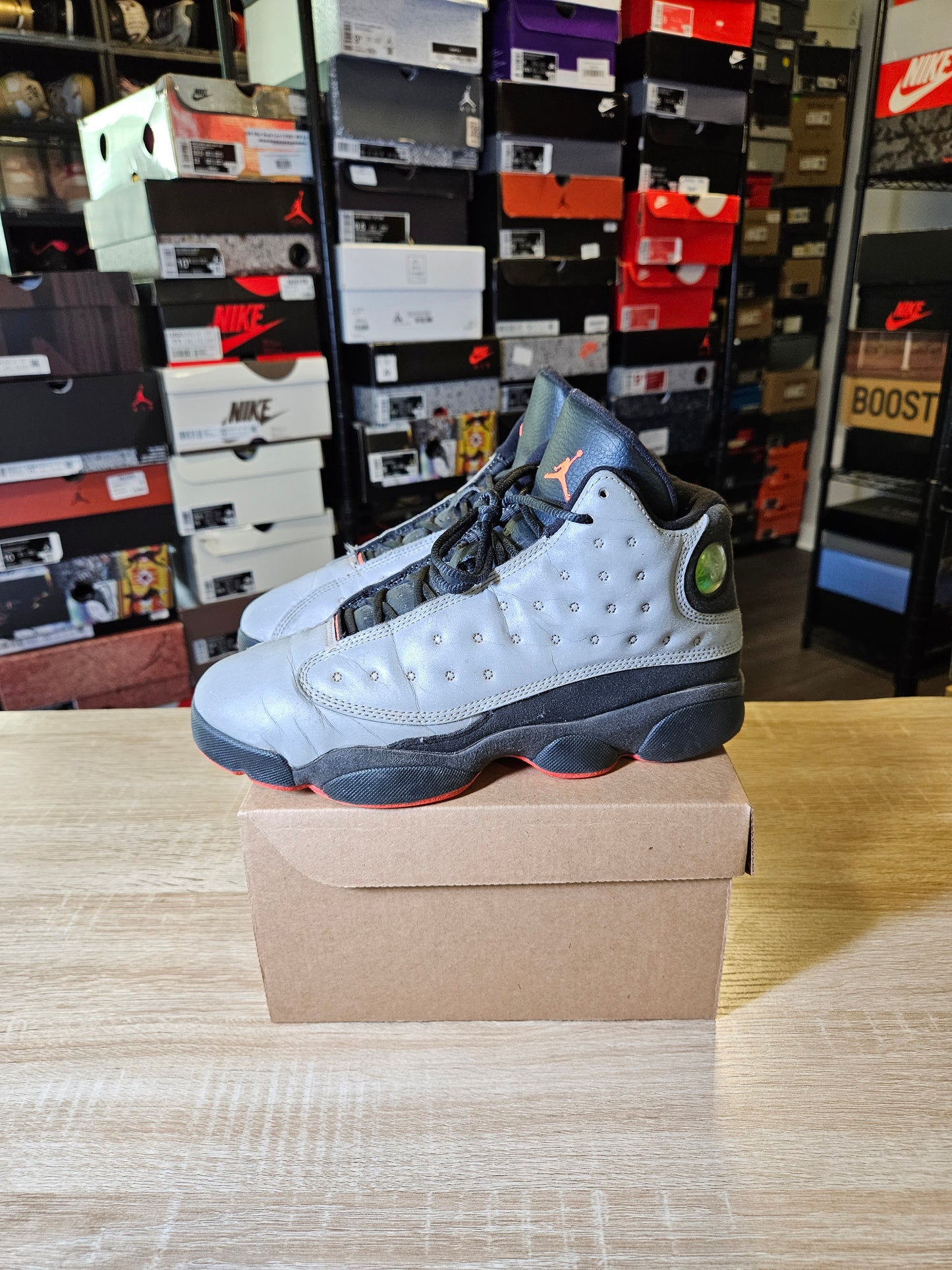 Size 7 (GS) - AJ 13 Retro Premium Mid Reflective Silver