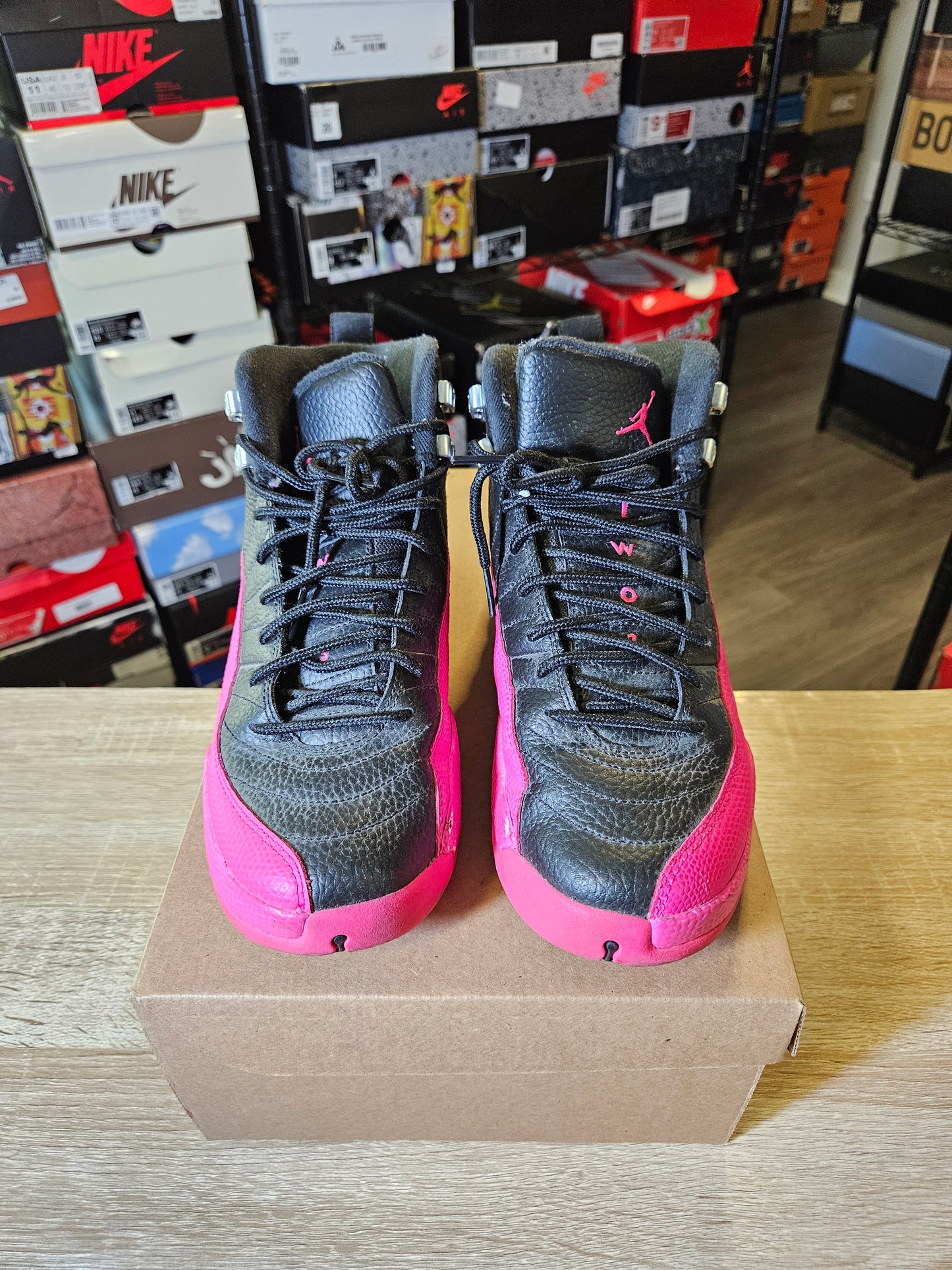 Size 7Y - AJ 12 Retro Mid Deadly Pink