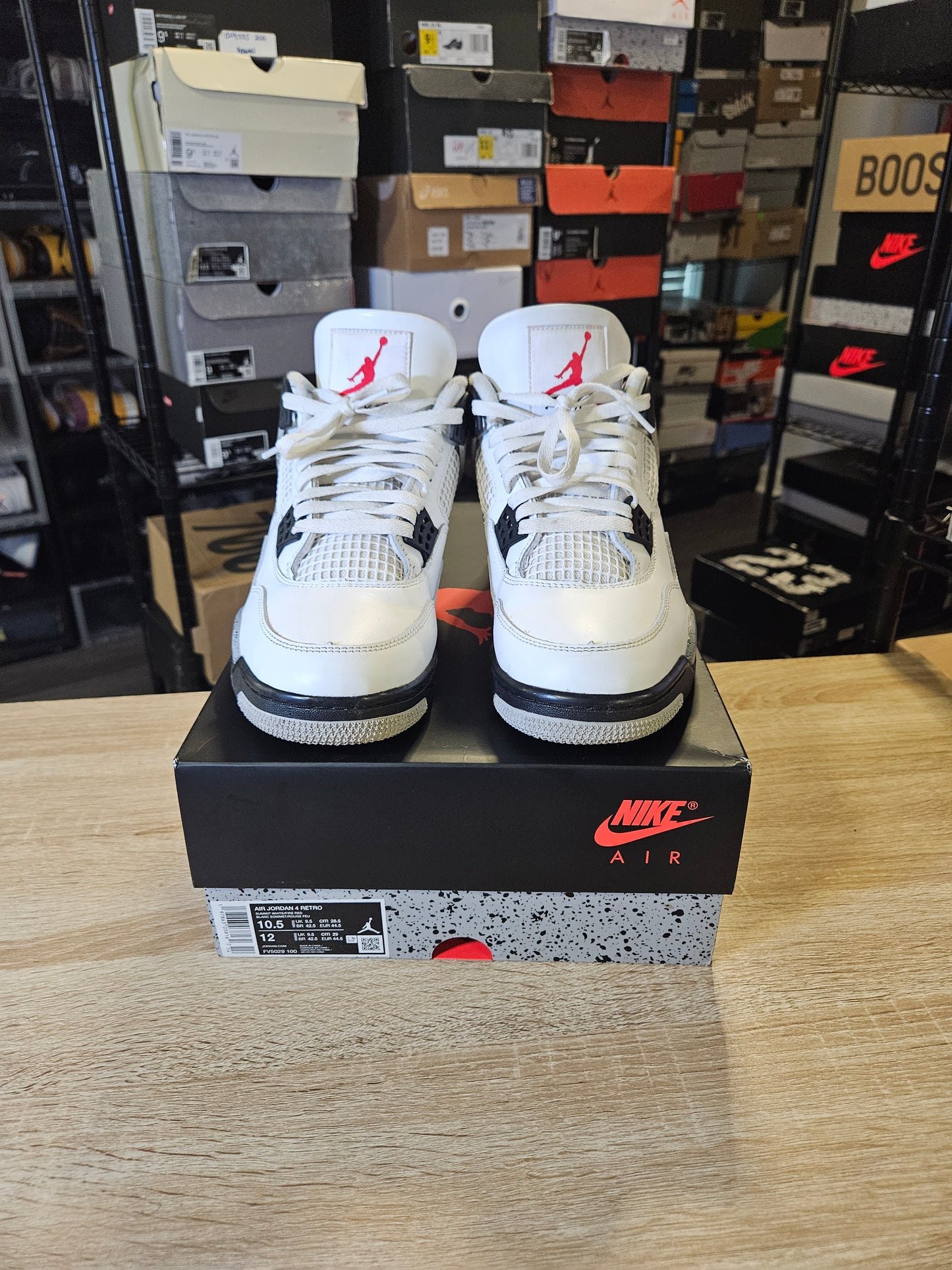 Size 10.5 - AJ 4 Retro OG 2025 White Cement
