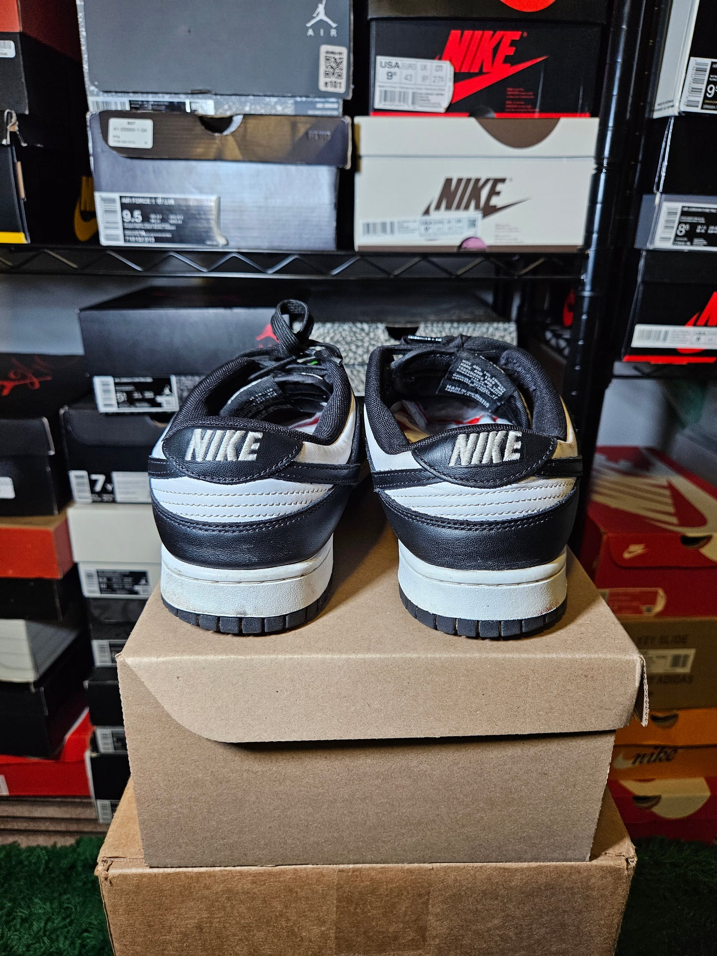 Size 10.5 - Dunk Low Black White