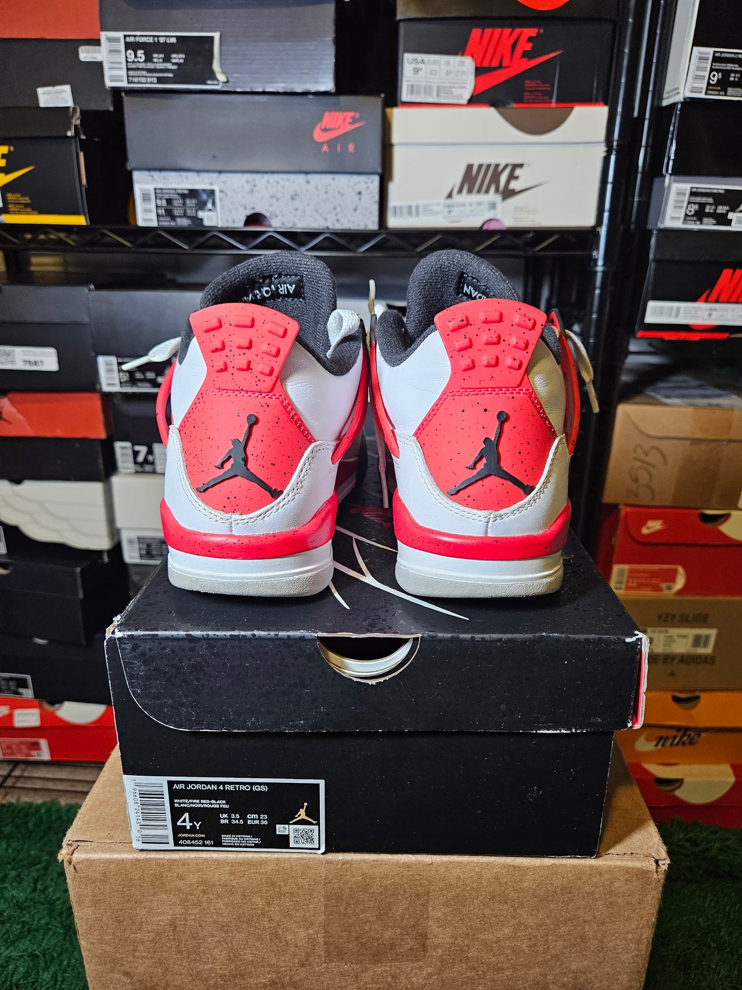Size 4 - AJ 4 Retro Mid Red Cement