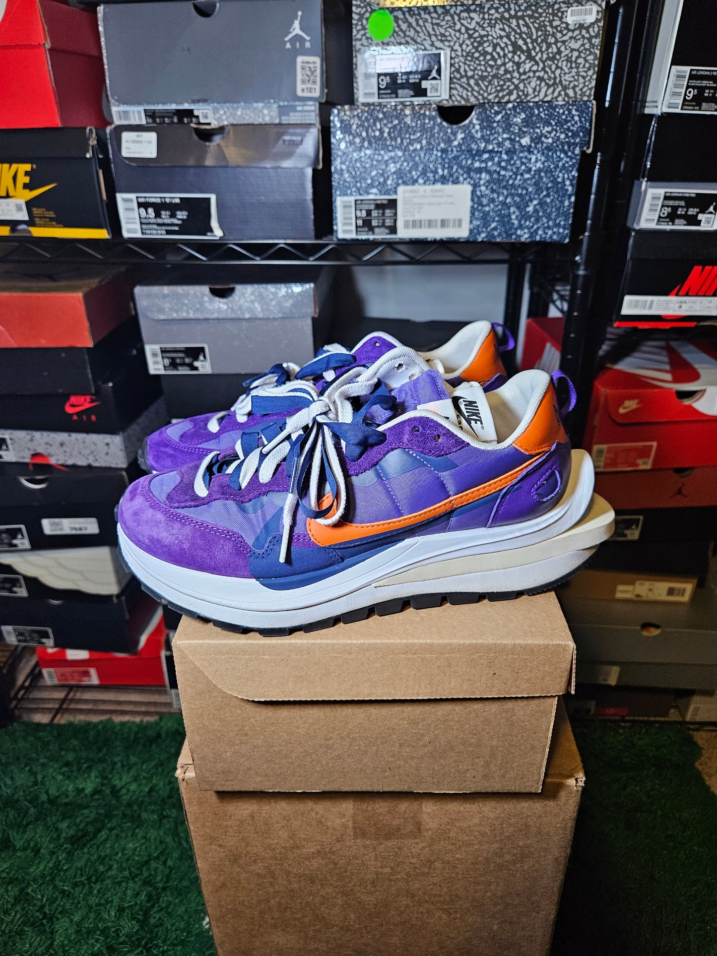 Size 9 - Sacai x VaporWaffle Dark Iris