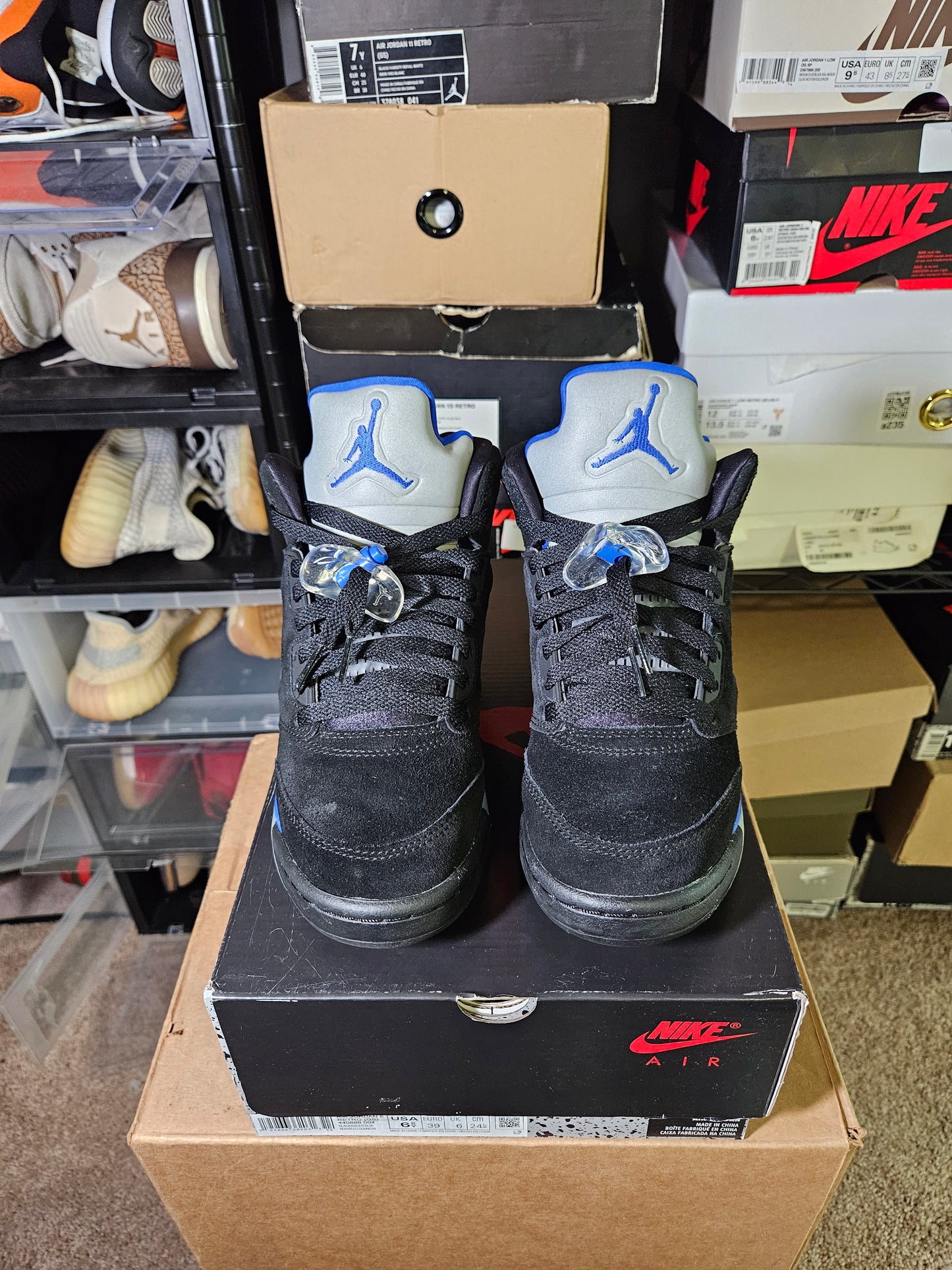 Size 6.5 - AJ 5 Retro Mid Racer Blue