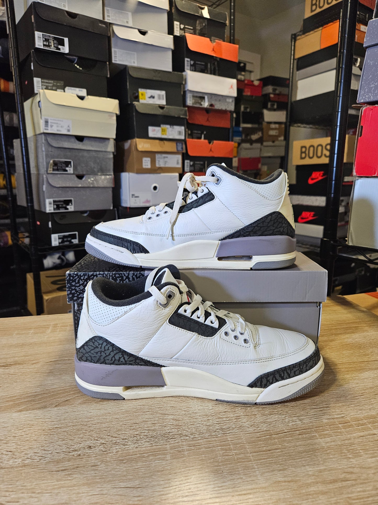 Size 9.5 - AJ 3 Retro Cement Grey