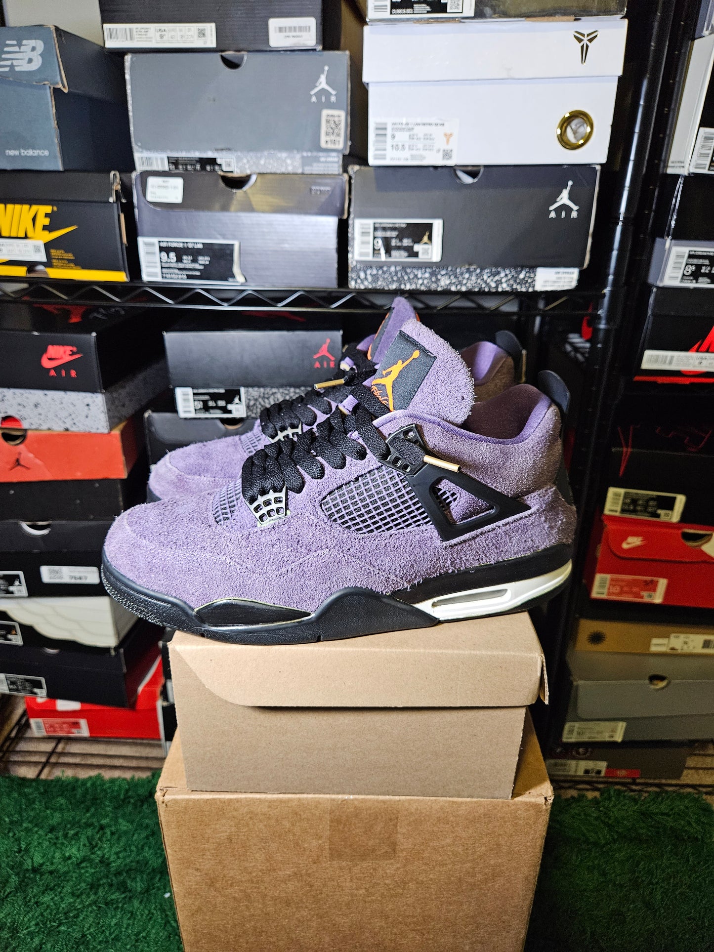 Size 14W/12.5M - AJ 4 Retro Mid Canyon Purple