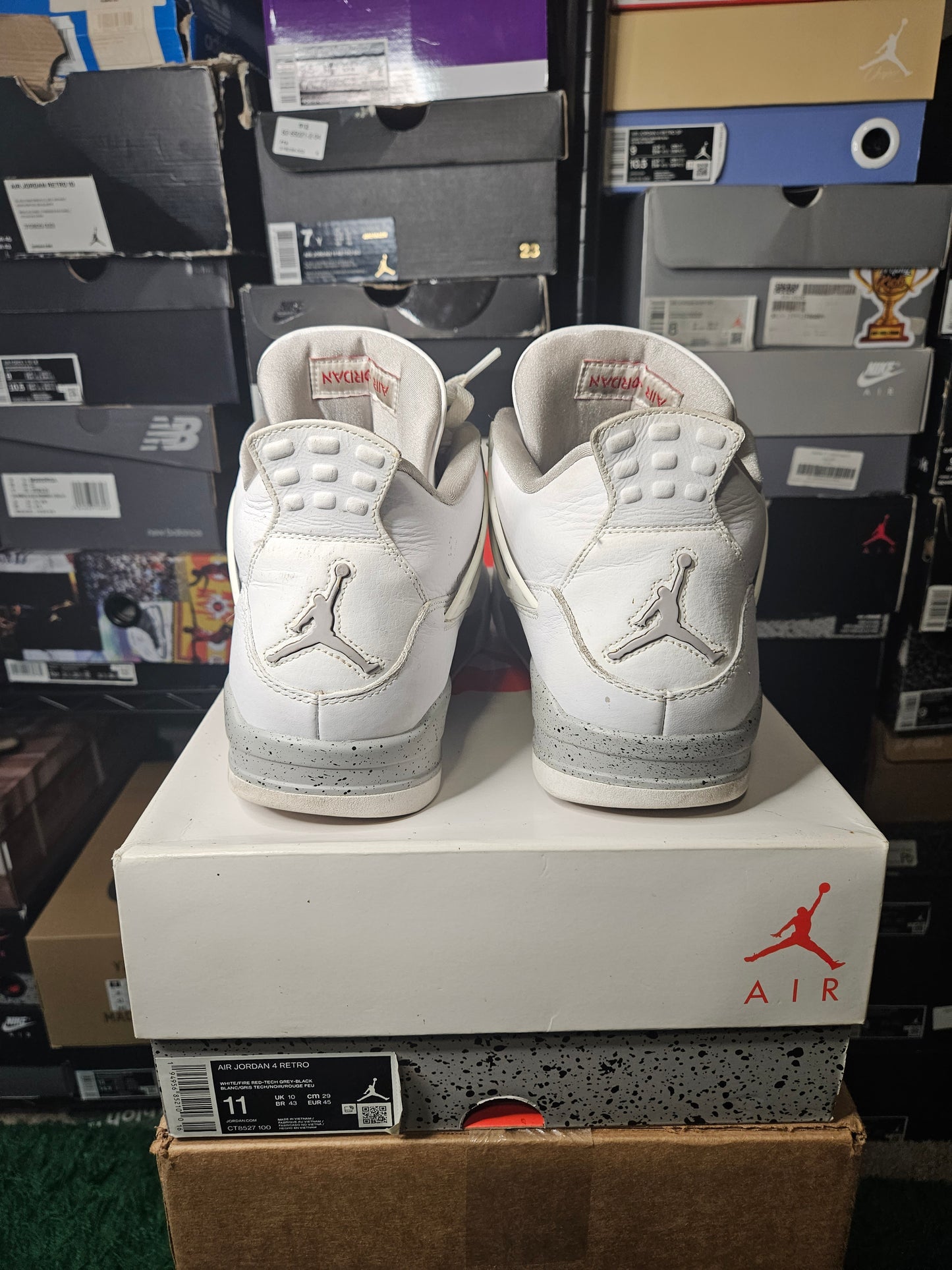 Size 11 - AJ 4 Retro Mid White Oreo