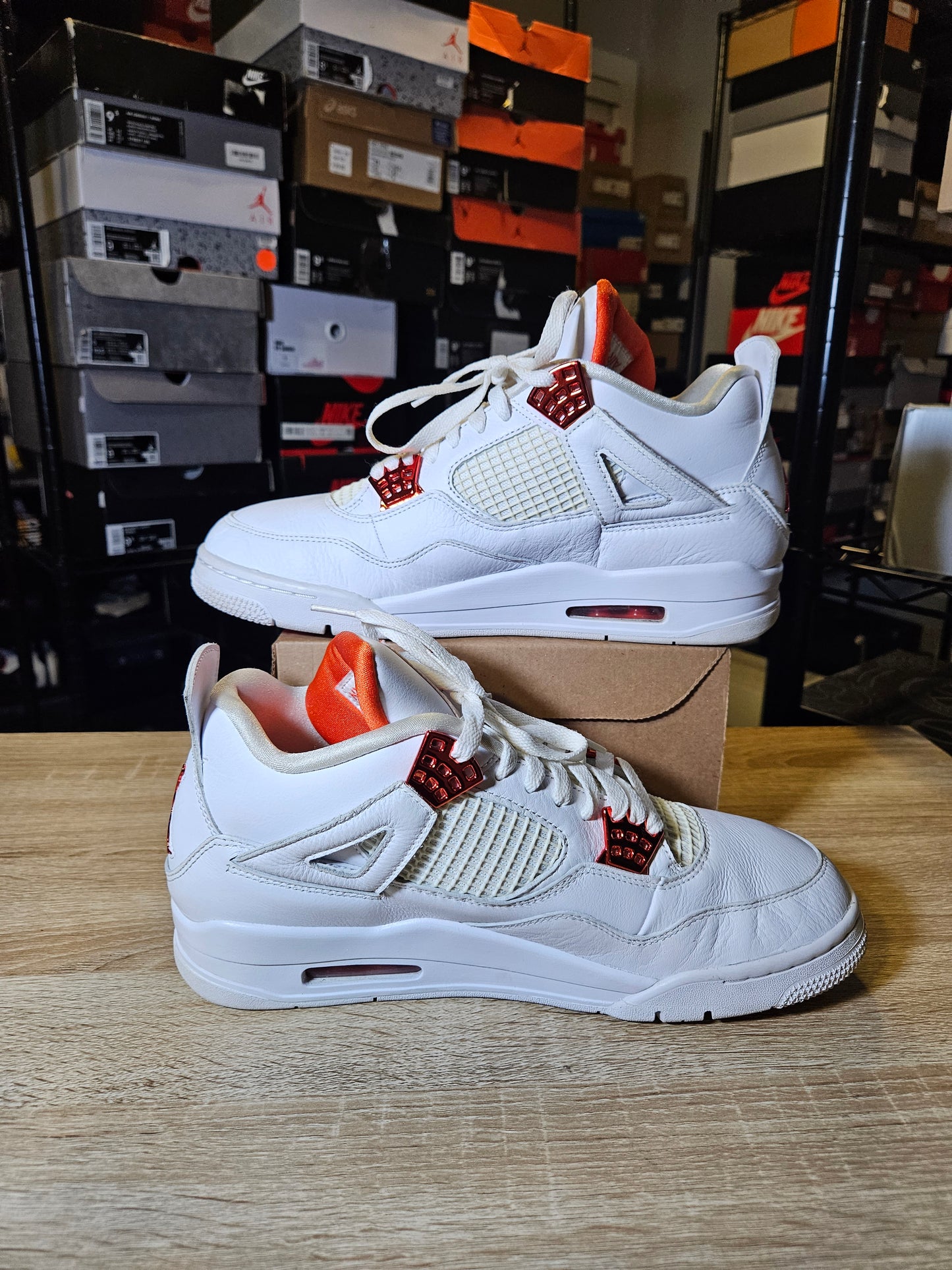 Size 11 - AJ 4 Retro Orange Metallic