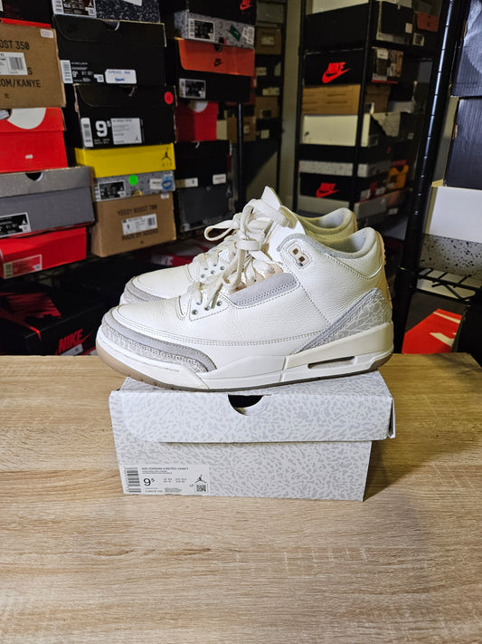 Size 9.5 - AJ 3 Retro SE Craft Ivory