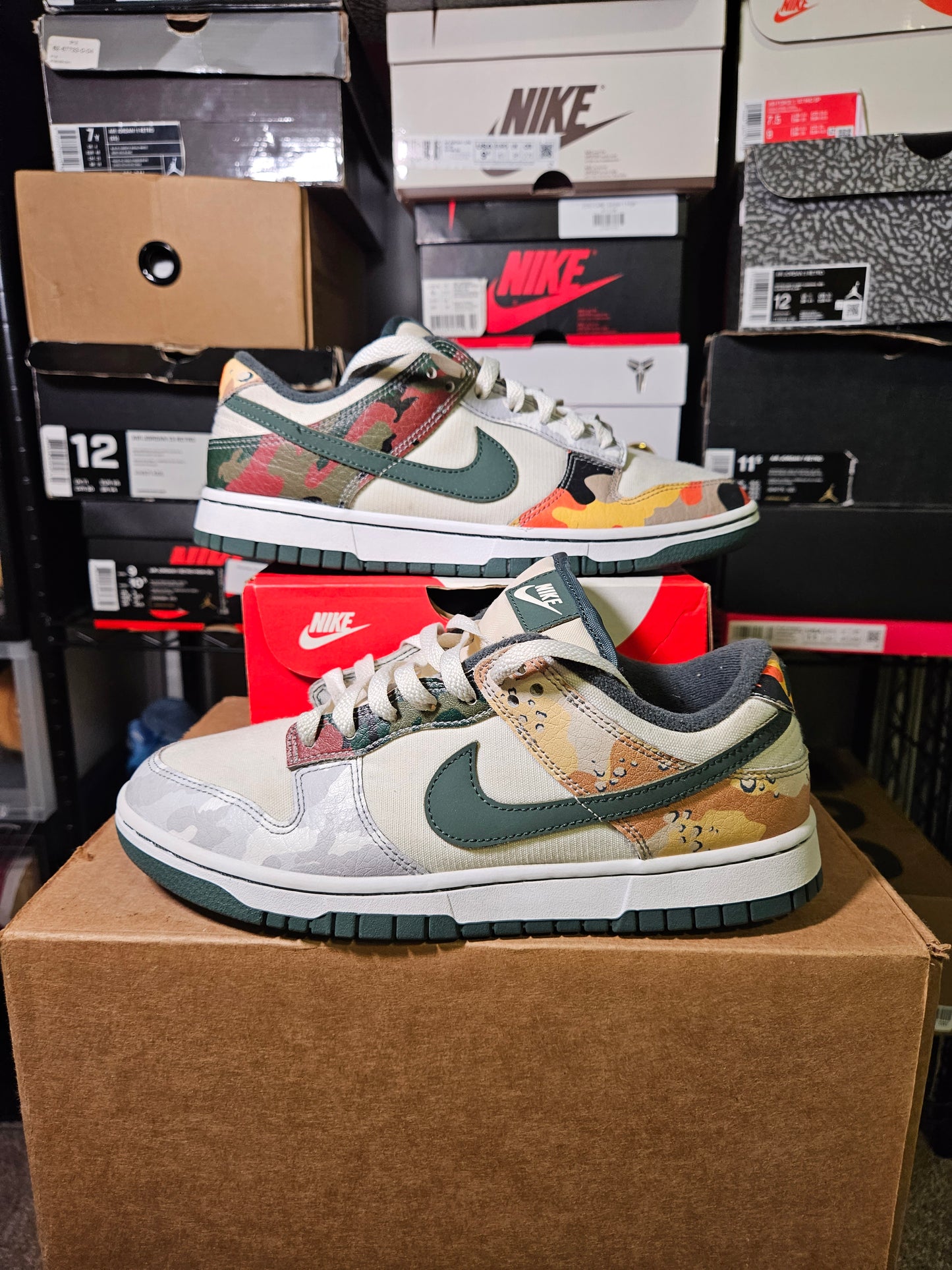 Size 8 - Nike Dunk SE Low Sail Multi-Camo