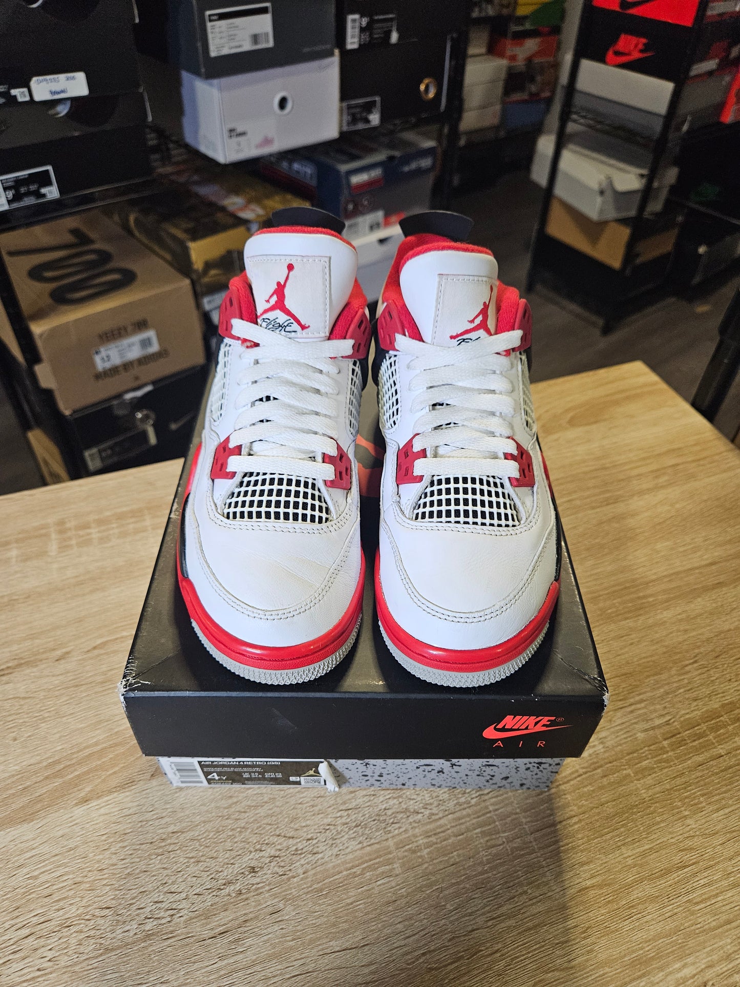 Size 4 - AJ 4 Fire Red
