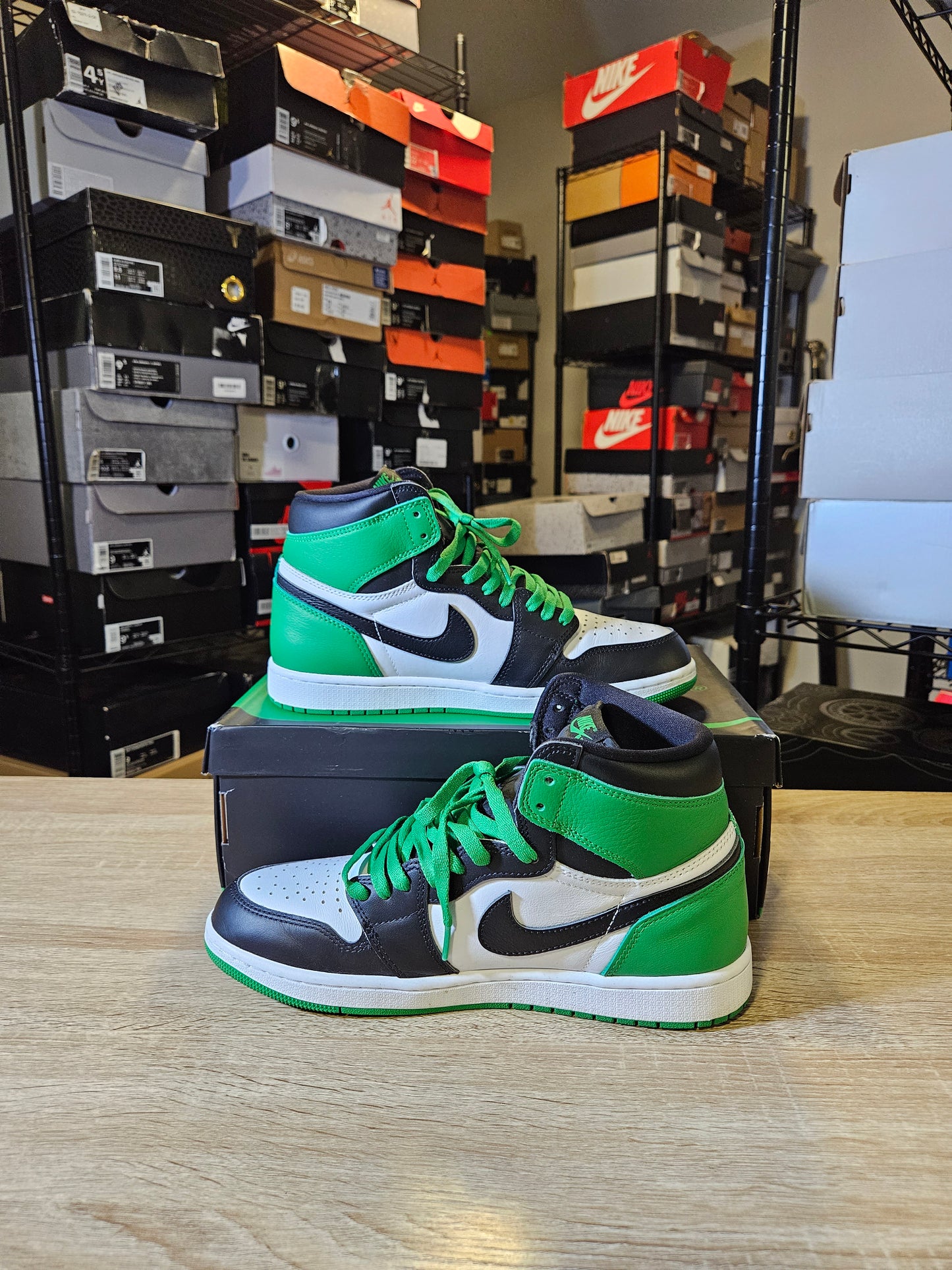 Size 10 - AJ 1 Retro OG High Lucky Green