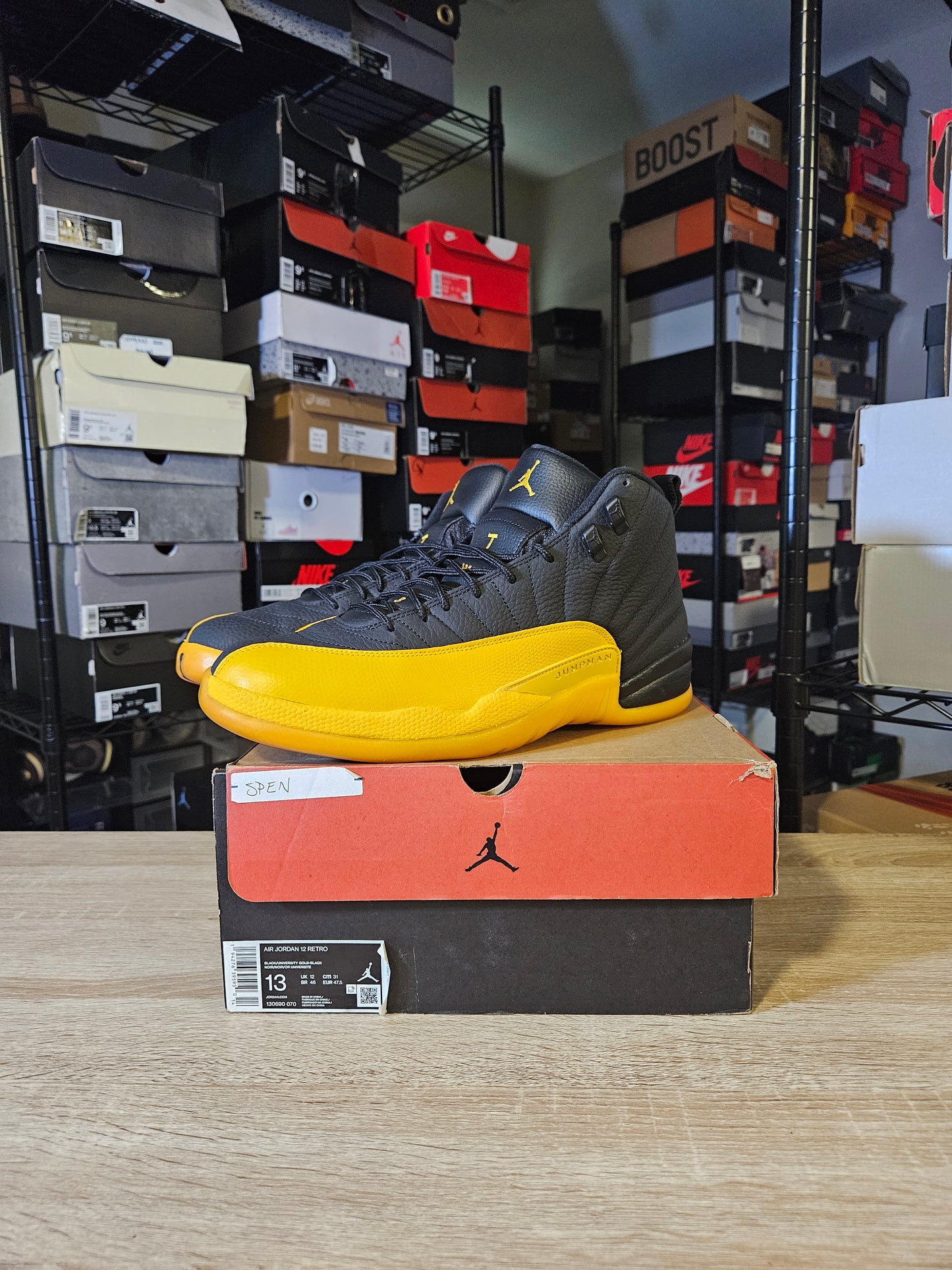 Size 13 - Jordan 12 Retro University Gold 2020