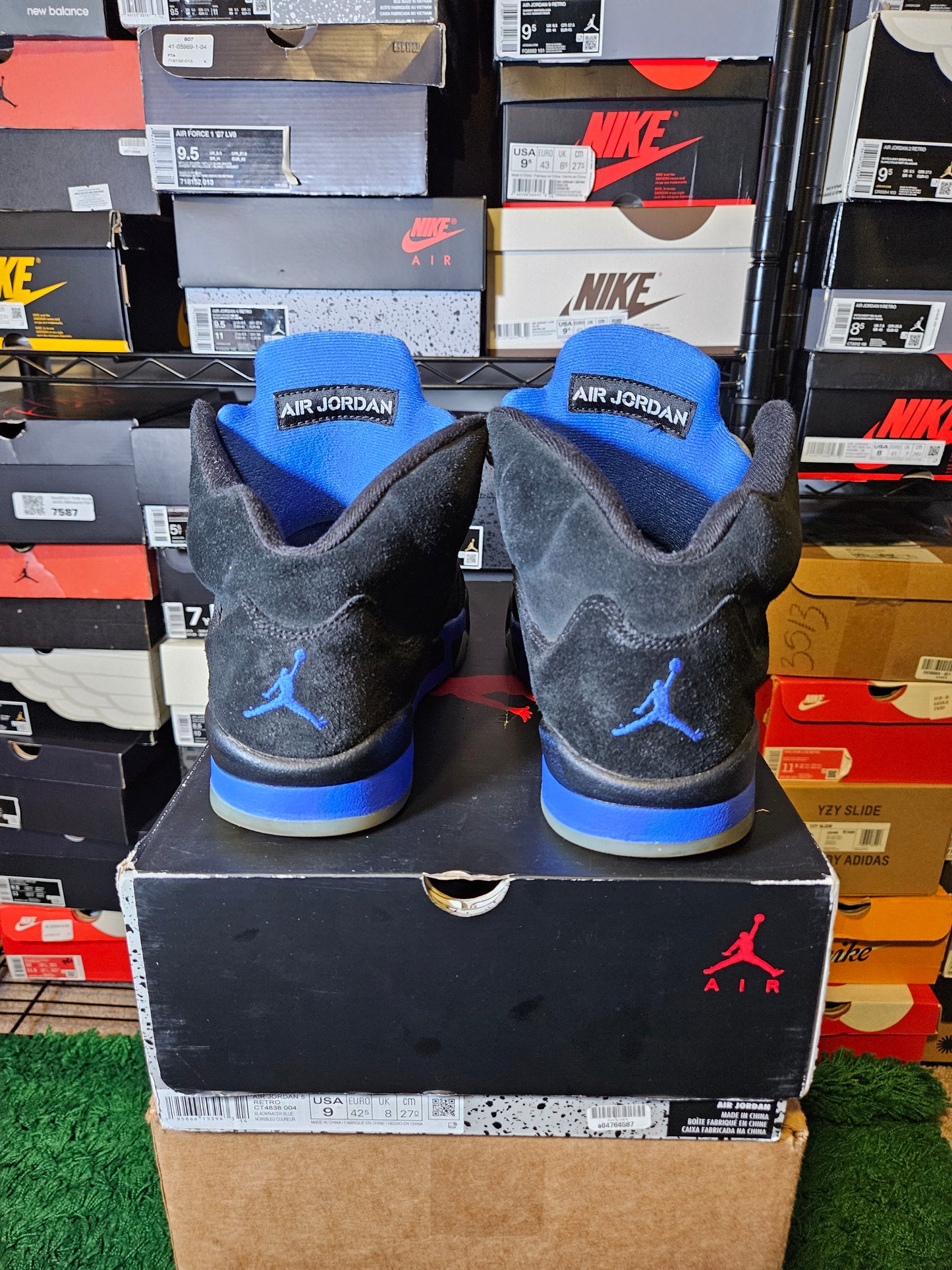 Size 9 - Jordan 5 Retro Mid Racer Blue