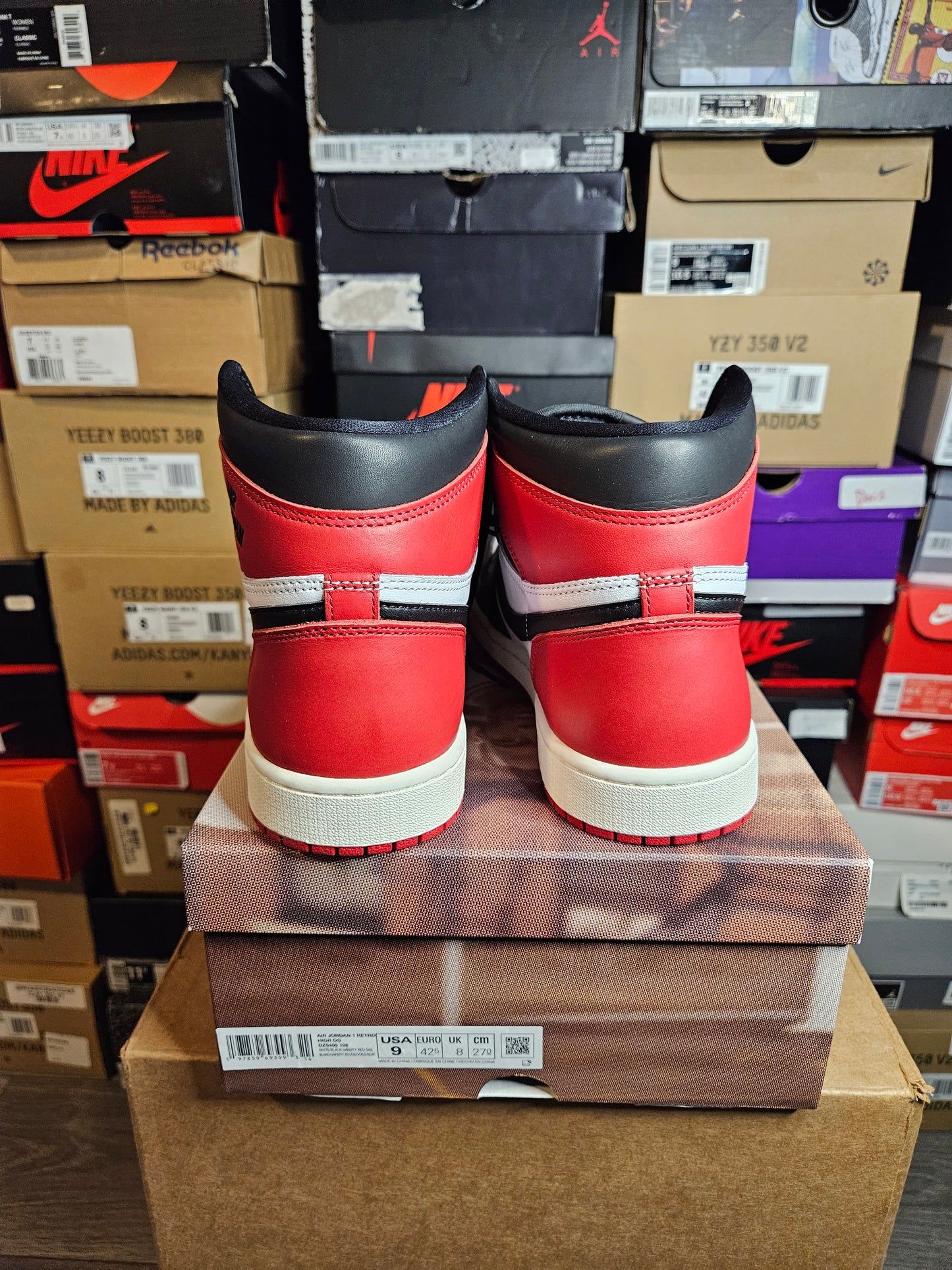 Size 9 - AJ 1 Retro OG High Black Toe Reimagined
