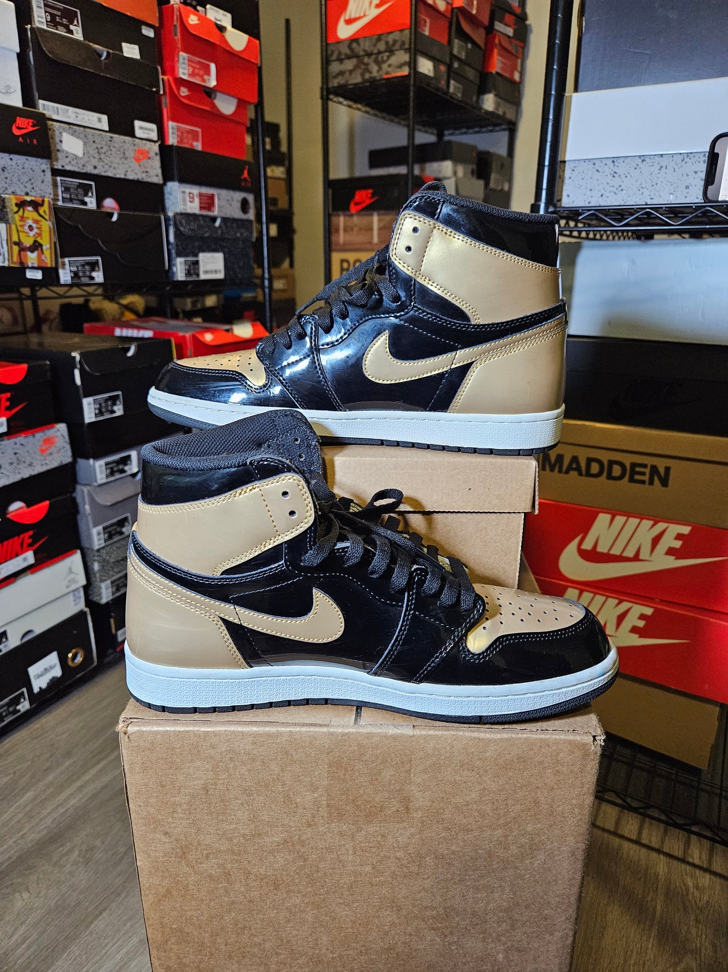 Size 10.5 - Air Jordan 1 Retro OG NRG High Gold Toe