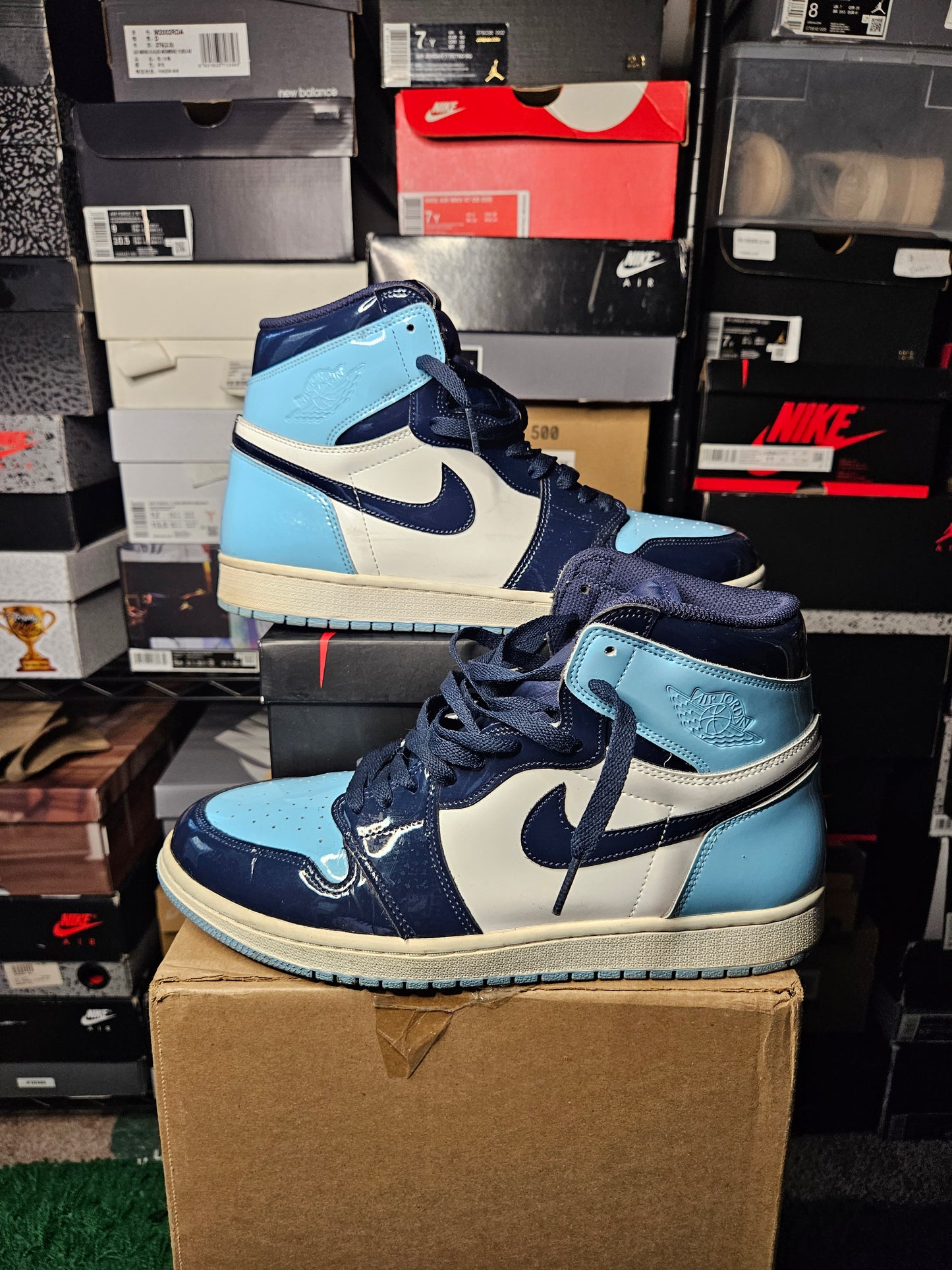 Size 12W/10.5M - AJ 1 Retro OG High Blue Chill