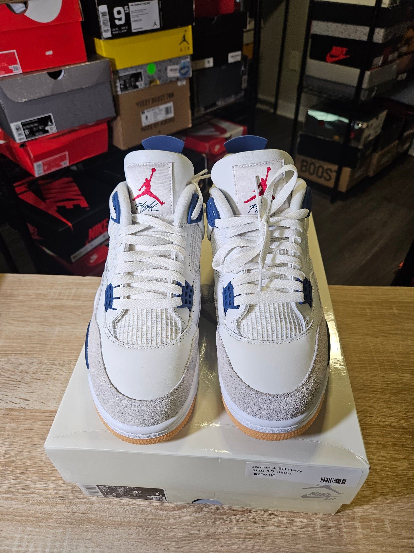 Size 10 - SB x AJ 4 Retro SP Navy