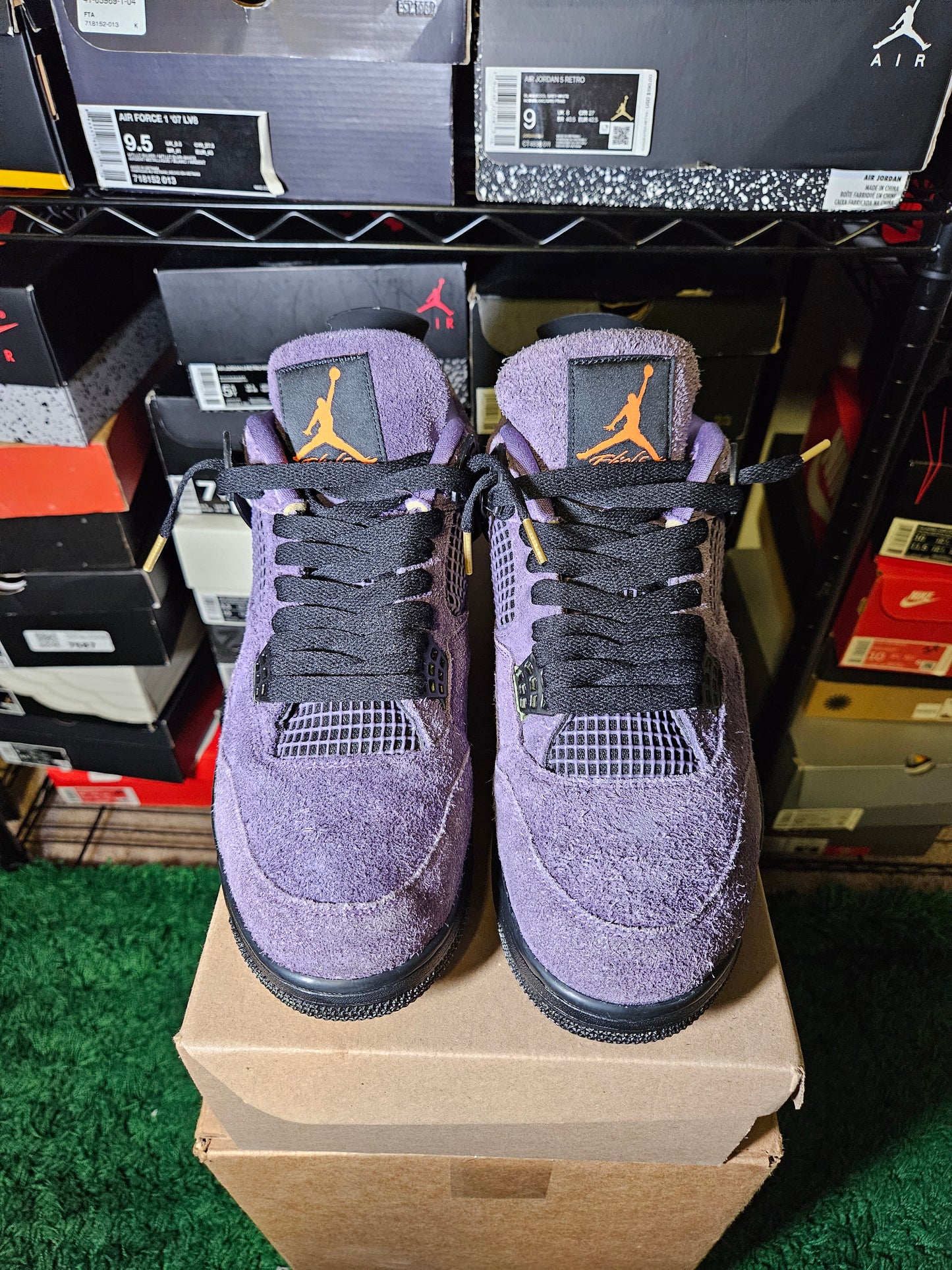 Size 14W/12.5M - AJ 4 Retro Mid Canyon Purple