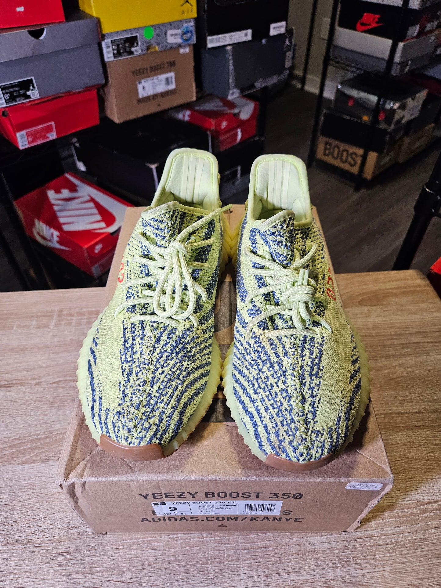 Size 9 - YZY 350 V2 Low Semi Frozen Yellow