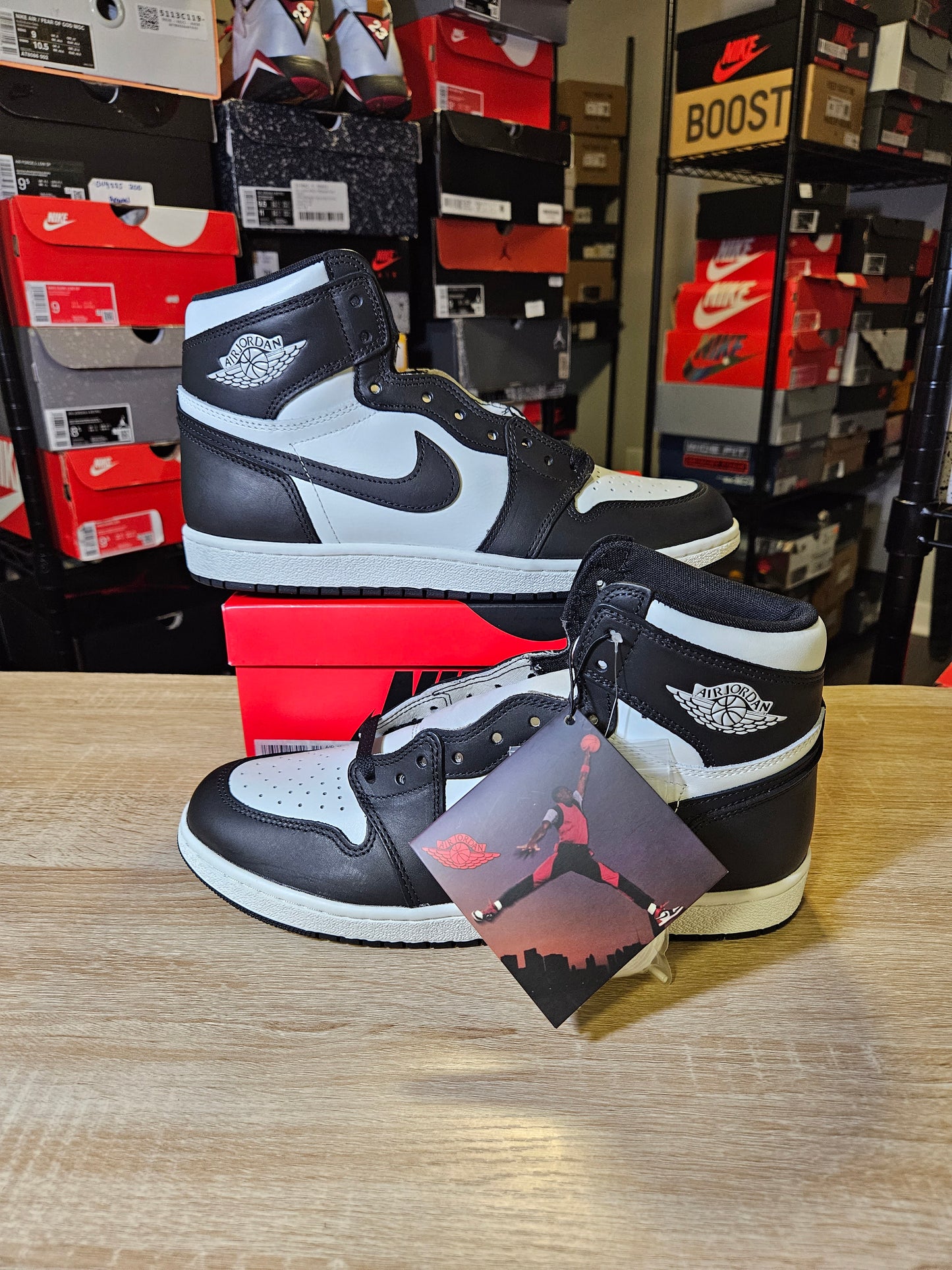 Size 11 - AJ 1 Retro '85 OG High Black White
