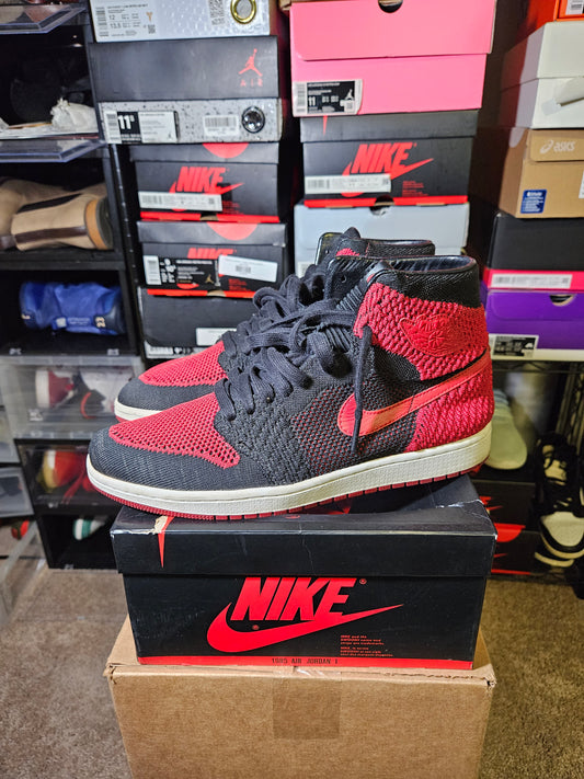 Size 10 - AJ 1 Retro OG Flyknit High Bred