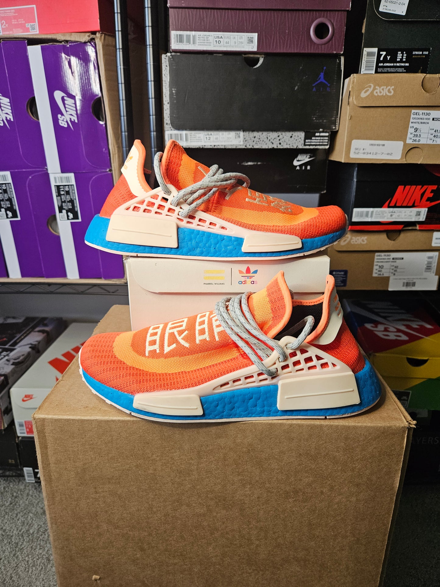 Size 8 - Pharrell x NMD Human Race Extra Eye - Bold Orange