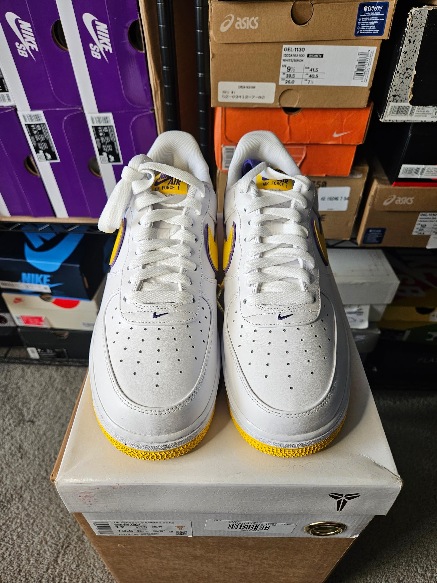 Size 12 - Kobe Bryant x Air Force 1 Retro QS Low Lakers Home