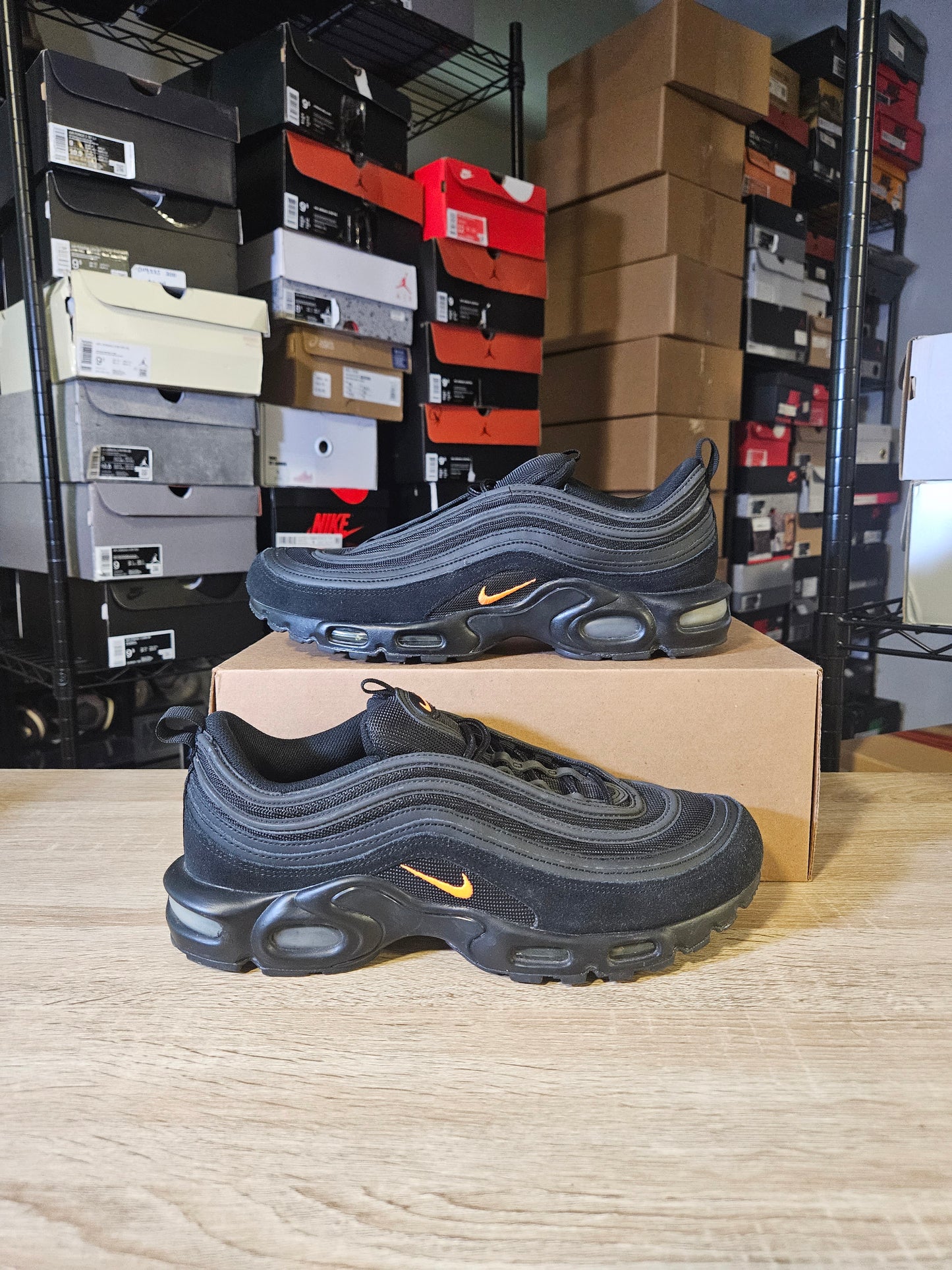 Size 11 -  Air Max Plus 97 Black Hyper Crimson