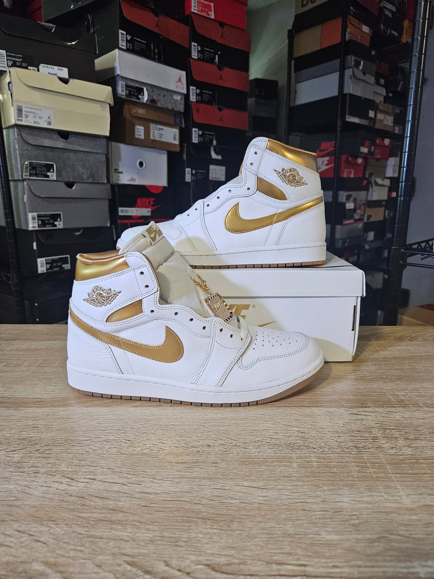 Size 10 - Air Jordan 1 Retro OG High Metallic Gold