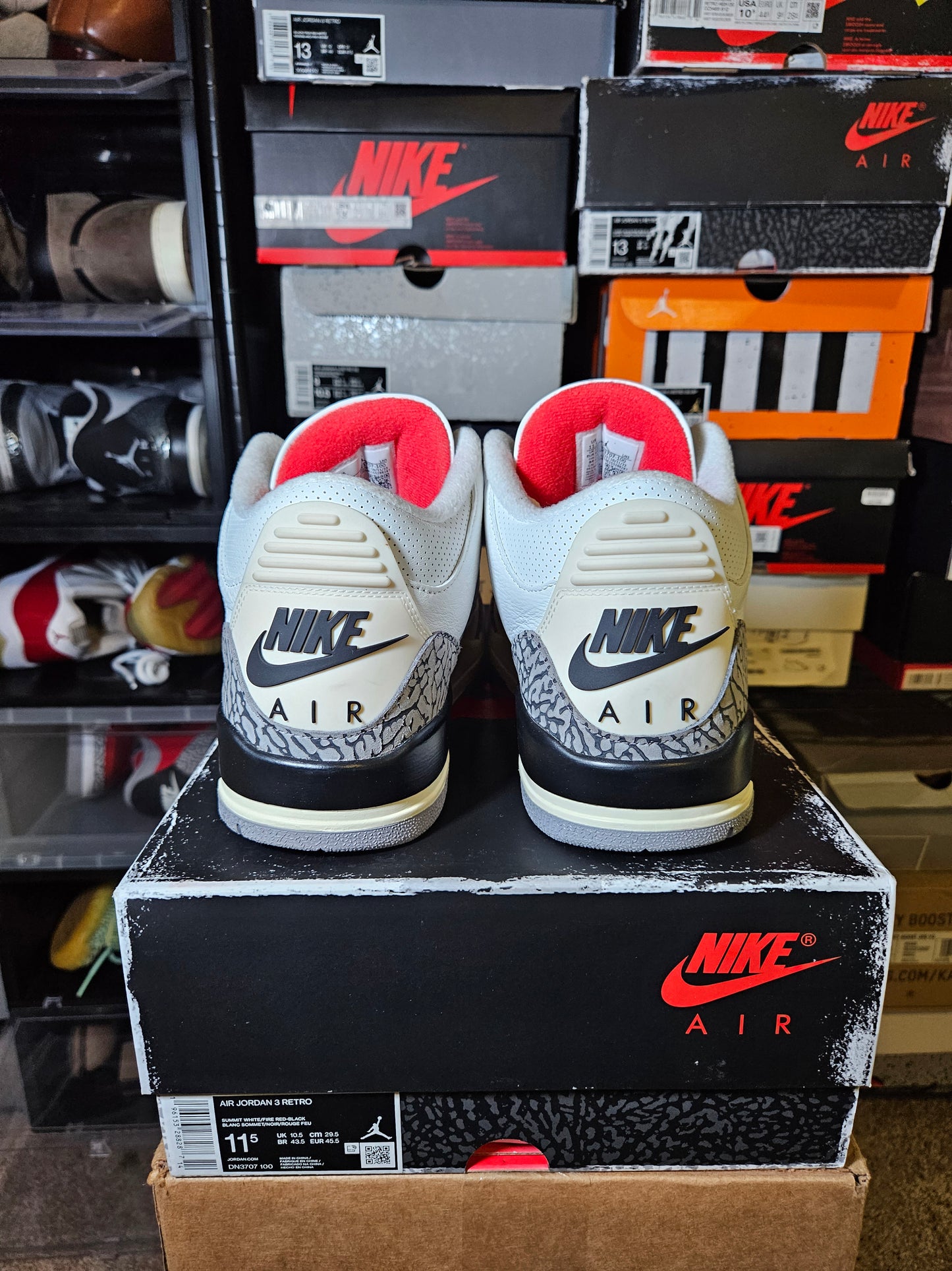Size 11.5 - AJ 3 Retro Mid White Cement Reimagined