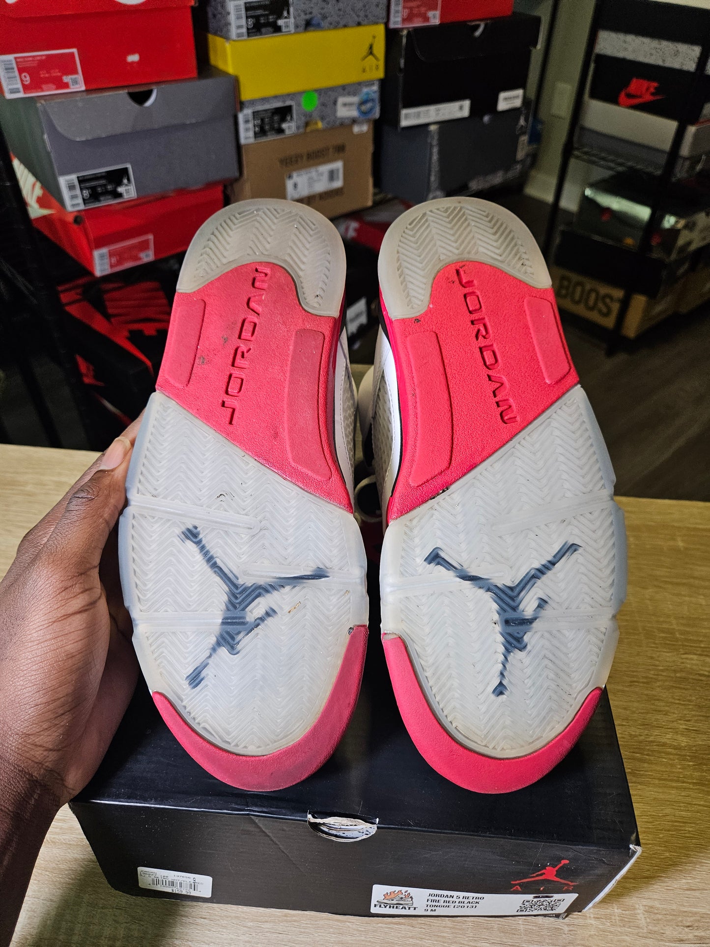 Size 9 - AJ 5 Retro 2013 Fire Red