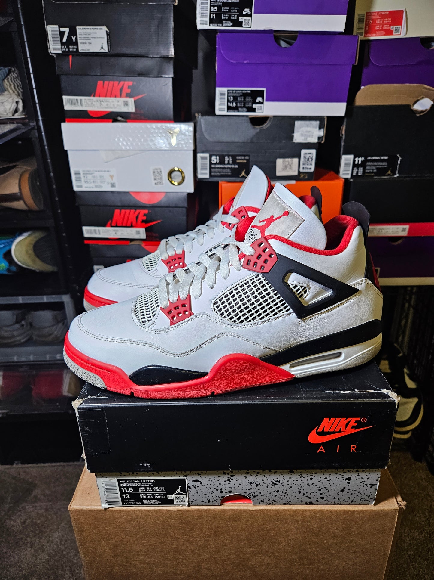 Size 11.5 - Jordan 4 Retro Fire Red