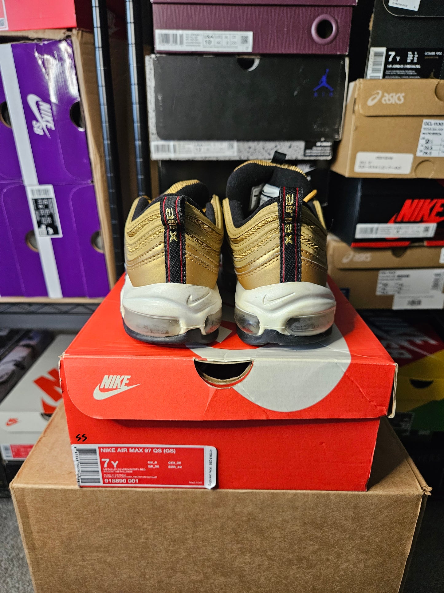 Size 7 - Air Max 97 OG QS Metallic Gold