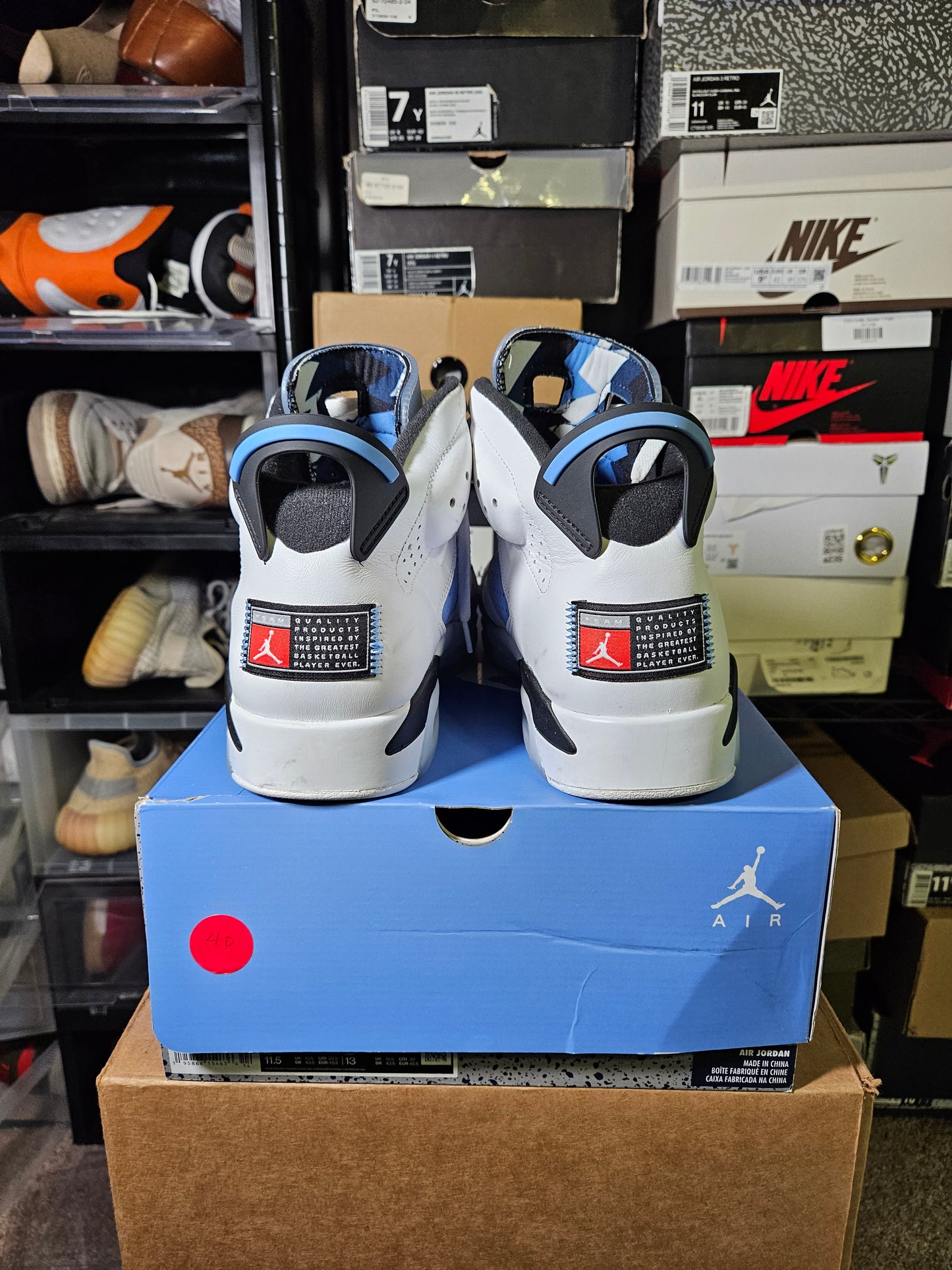 Size 11.5 - Jordan 6 Retro Mid UNC Home