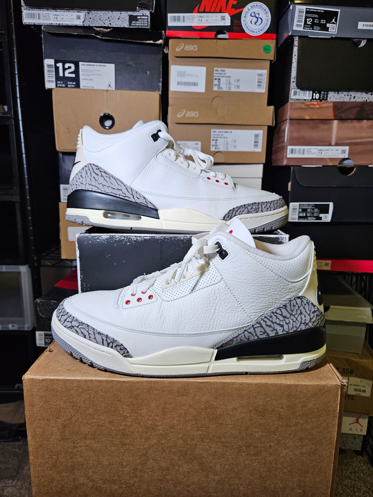 Size 13 - AJ 3 Retro Mid White Cement Reimagined