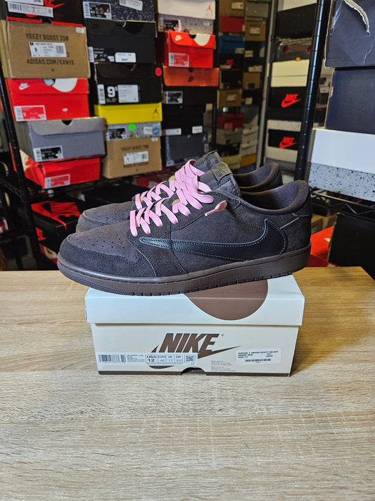 Size 12 - Travis Scott AJ 1 Retro OG SP Low Velvet Brown