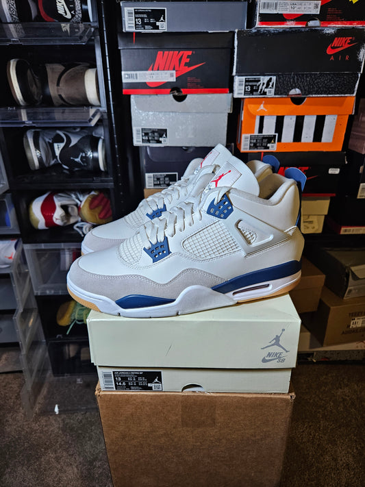 Size 13 - SB x AJ 4 Retro SP Navy