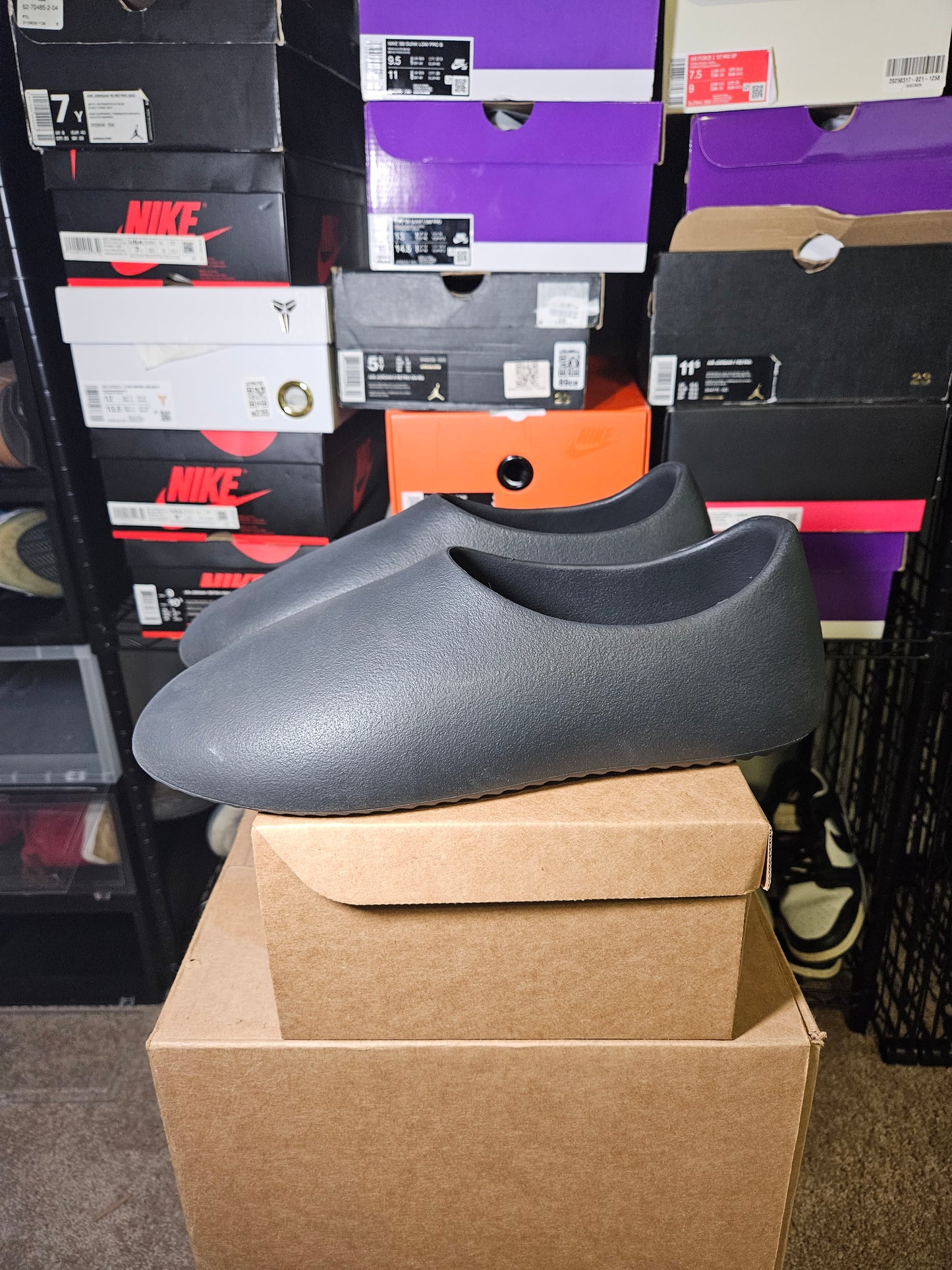 Size 14 - YZY SL-01 Men’s Black SLIPPERS